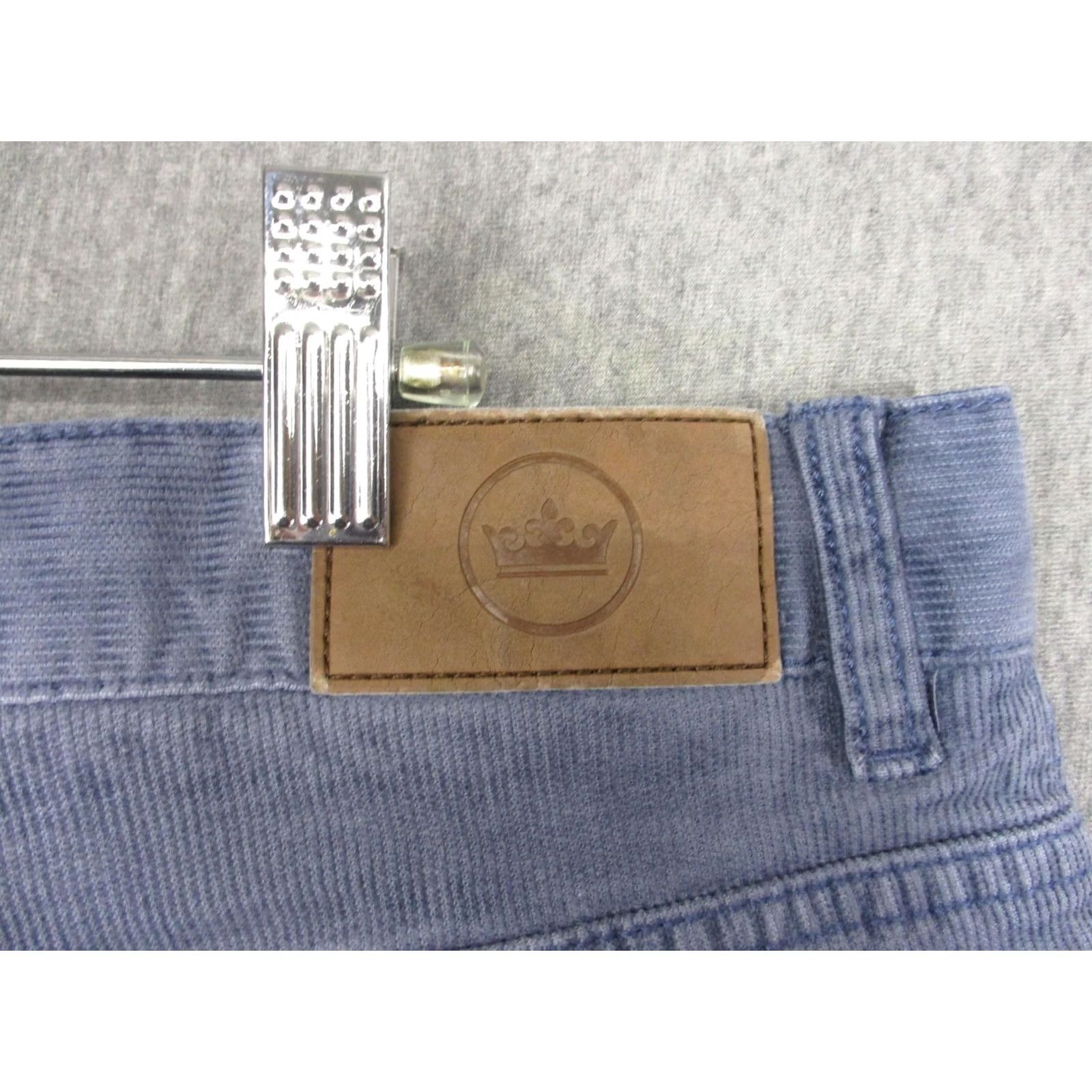 Peter Millar Peter Millar Corduroy Jeans Mens 35x32 Blue Straight Regular Fit 5-Pocket Logo Leather Patch Vintage? No Size US 35 - 6 Thumbnail