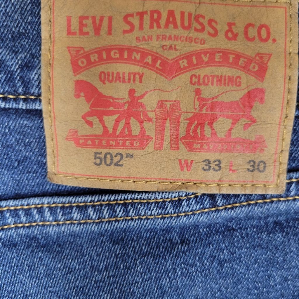 Levi's Levi's 502 Slim-Fit Blue Jeans Size 33/30 Men's Excellent Co Size US 33 - 8 Thumbnail