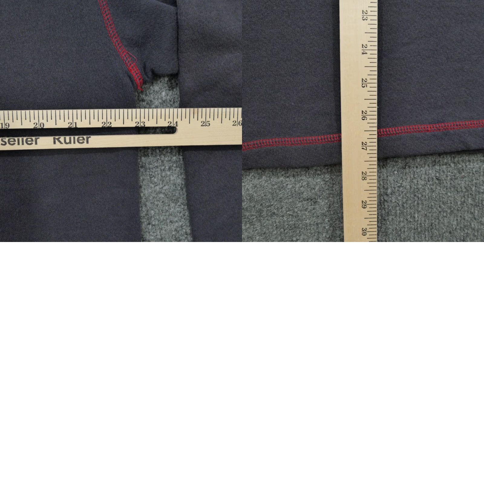 Vintage VINTAGE Hoodie Adult Large Blue Red Contrast Stitch Distressed Grunge Mens Size US L / EU 52-54 / 3 - 10 Thumbnail