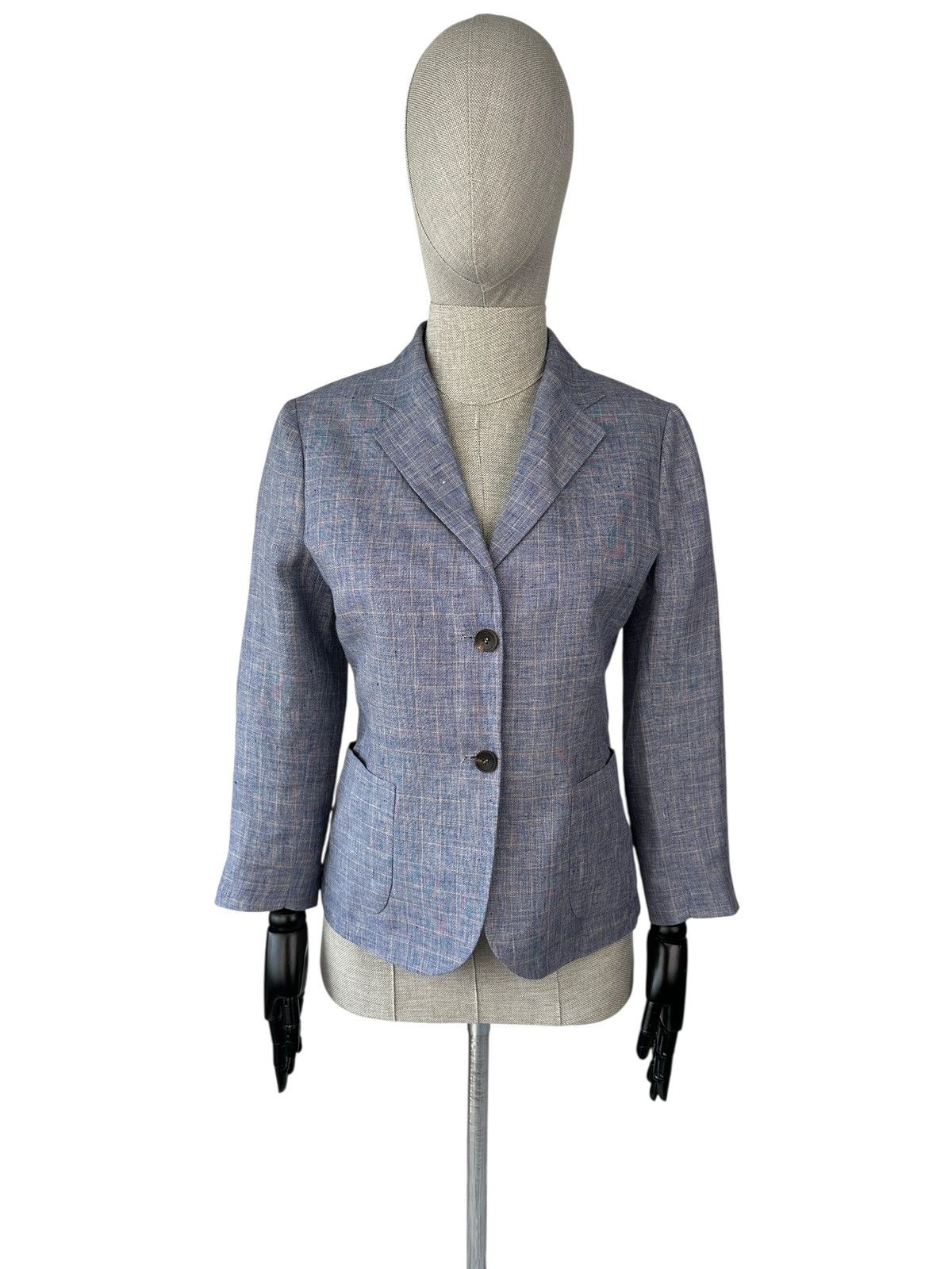 Jacob Cohen JACOB COHEN Hand Made 100% Linen Check Sport Blazer Jacket Size M / US 6-8 / IT 42-44 - 1 Thumbnail