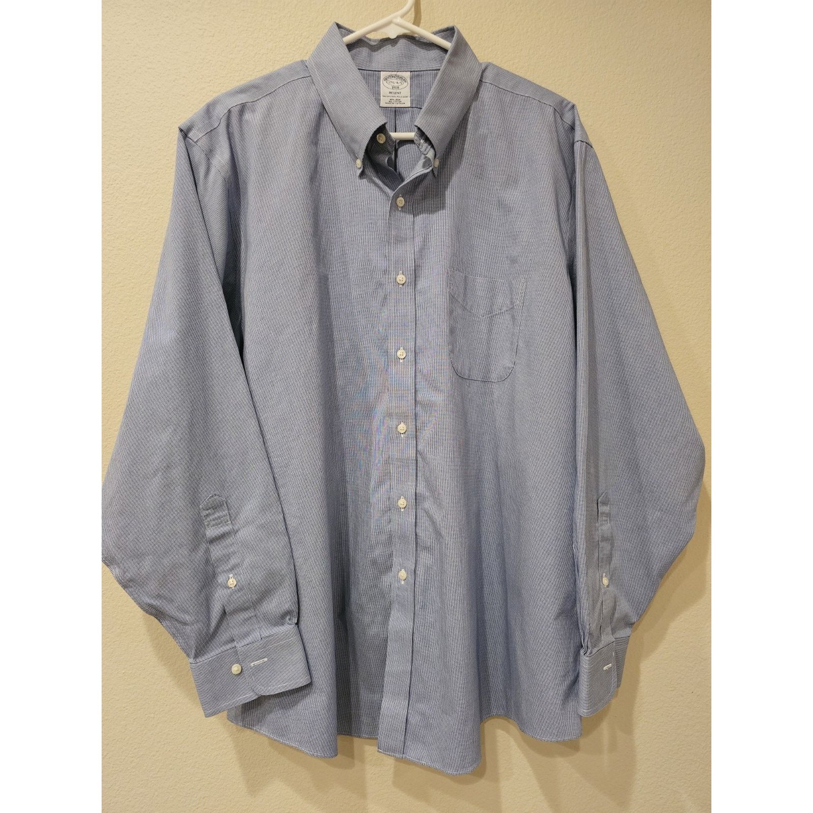 Brooks Brothers Brooks Brothers 1818 Regent Shirt Mens 17.5 4/5 Size US XL / EU 56 / 4 - 1 Thumbnail