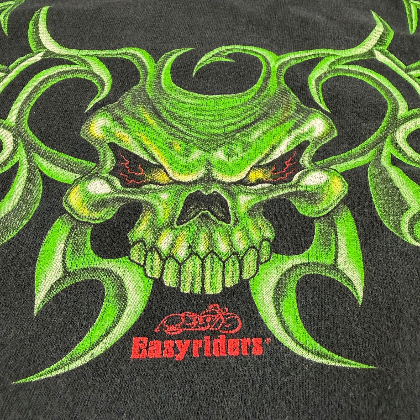 Vintage Vintage Easy Rider Tribal Skulls Long Sleeve Shirt Size XL Size US XL / EU 56 / 4 - 5 Thumbnail