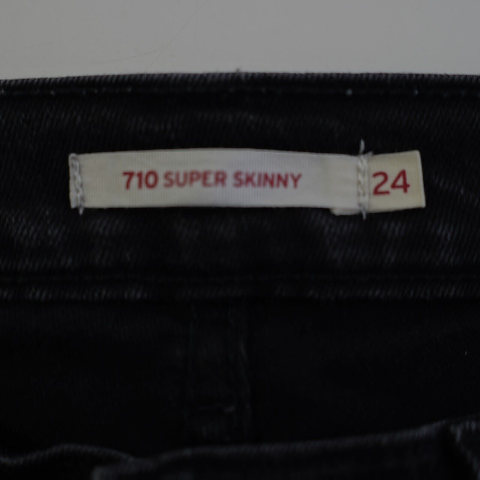 Levi's Levi's 710 Super Skinny Black Denim Women's Jeans 24 Low Ris Size 24" / US 00 / IT 34 - 6 Thumbnail