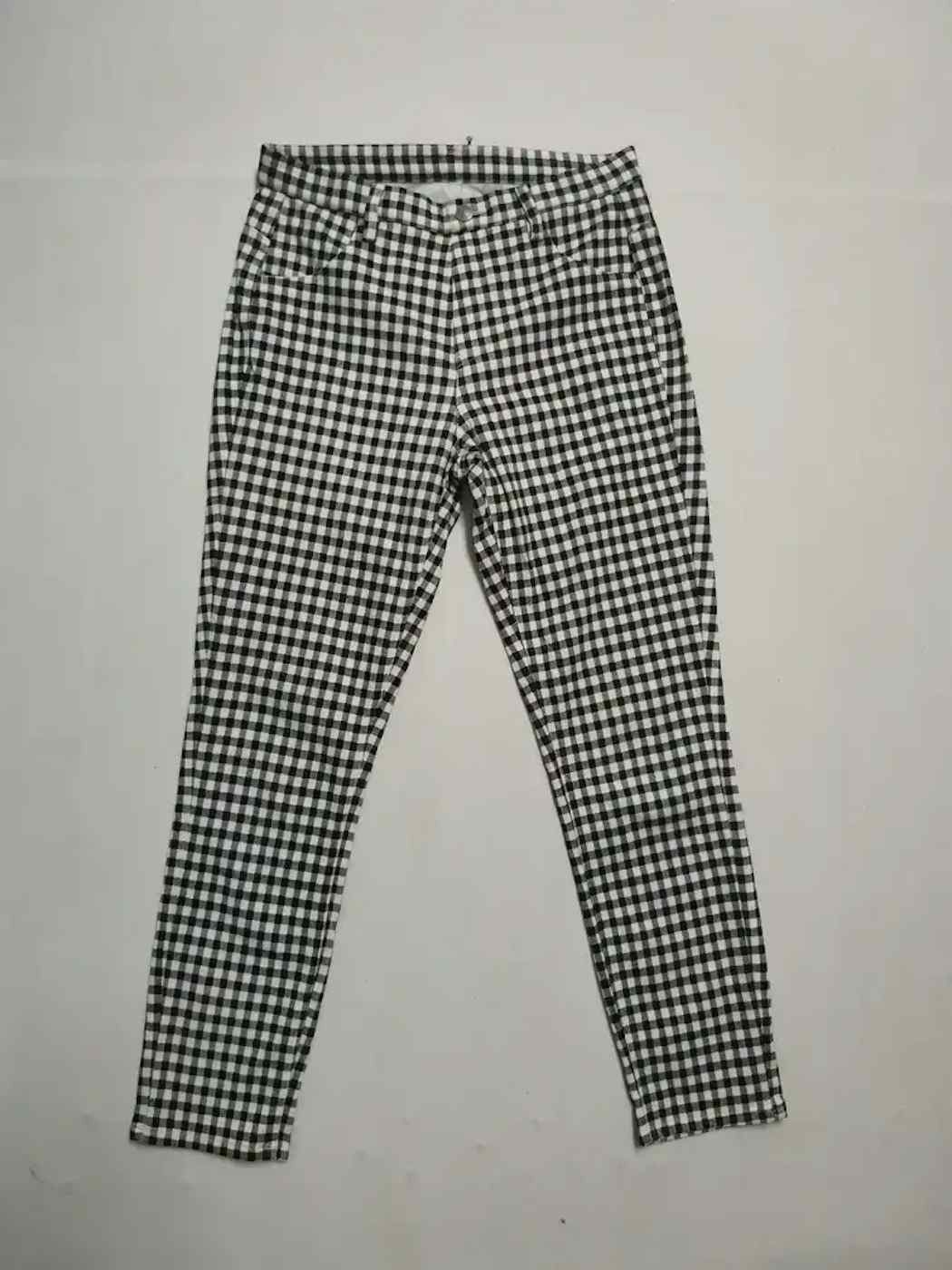 Japanese Brand Uniqlo Square Plaid Design Pants Size US 26 / EU 42 - 1 Thumbnail