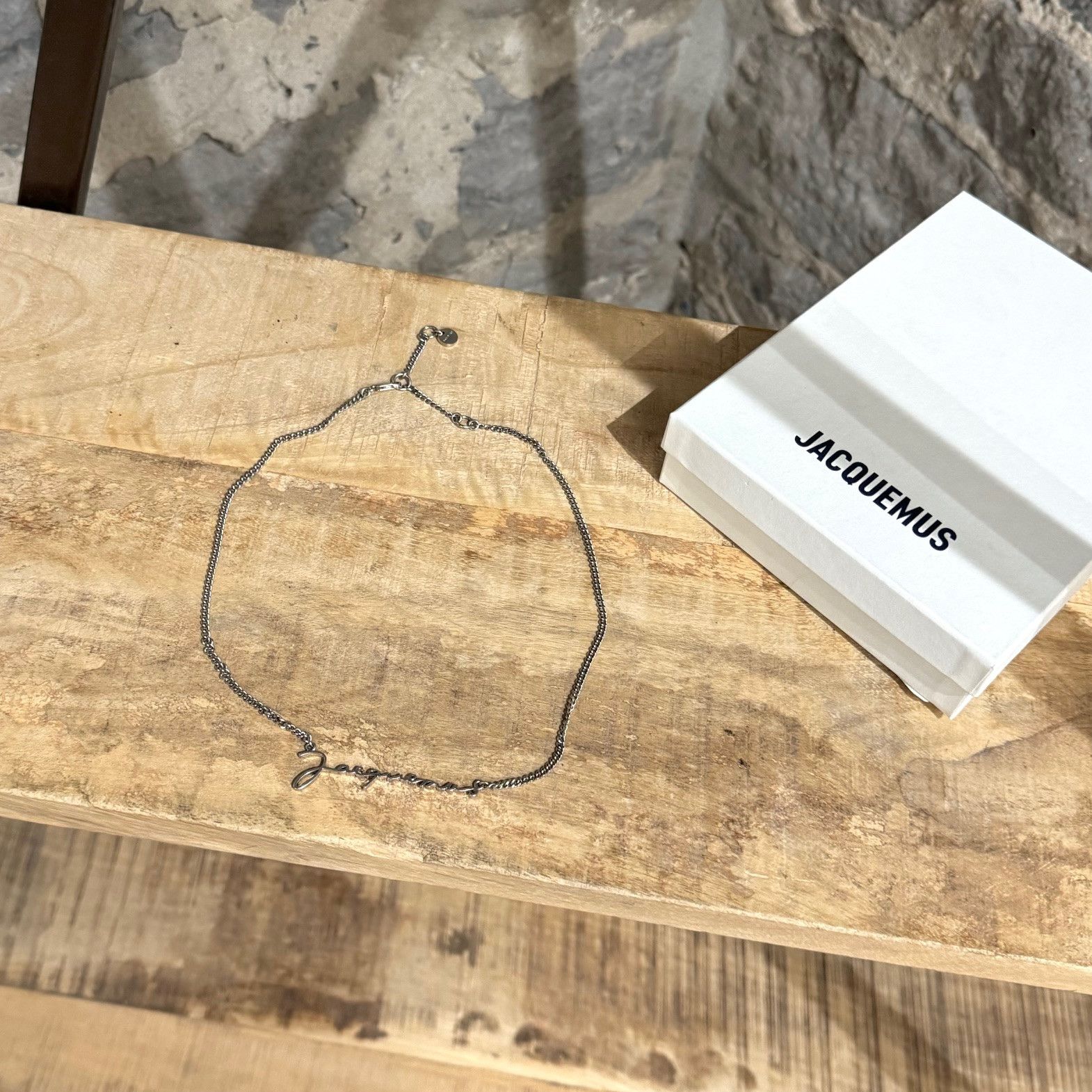 Jacquemus Jacquemus Silver Logo Signature La Chaîne Necklace Size ONE SIZE - 1 Thumbnail
