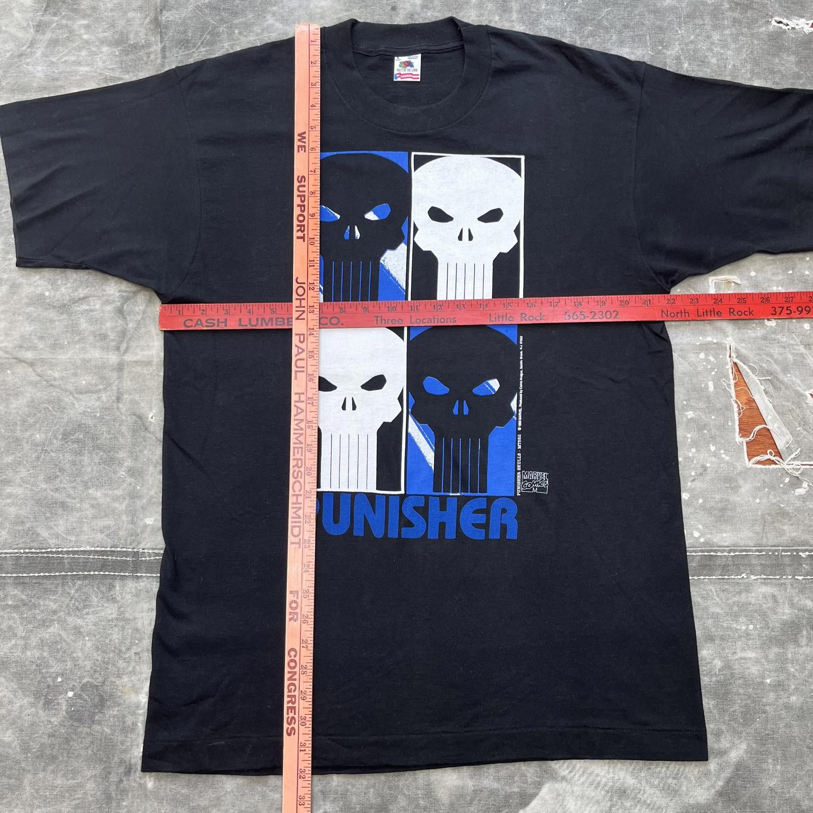 Fruit Of The Loom × Marvel Comics × Vintage Vintage New Without Tags Marvel Punisher Skull Graphic Shirt Size US L / EU 52-54 / 3 - 3 Thumbnail
