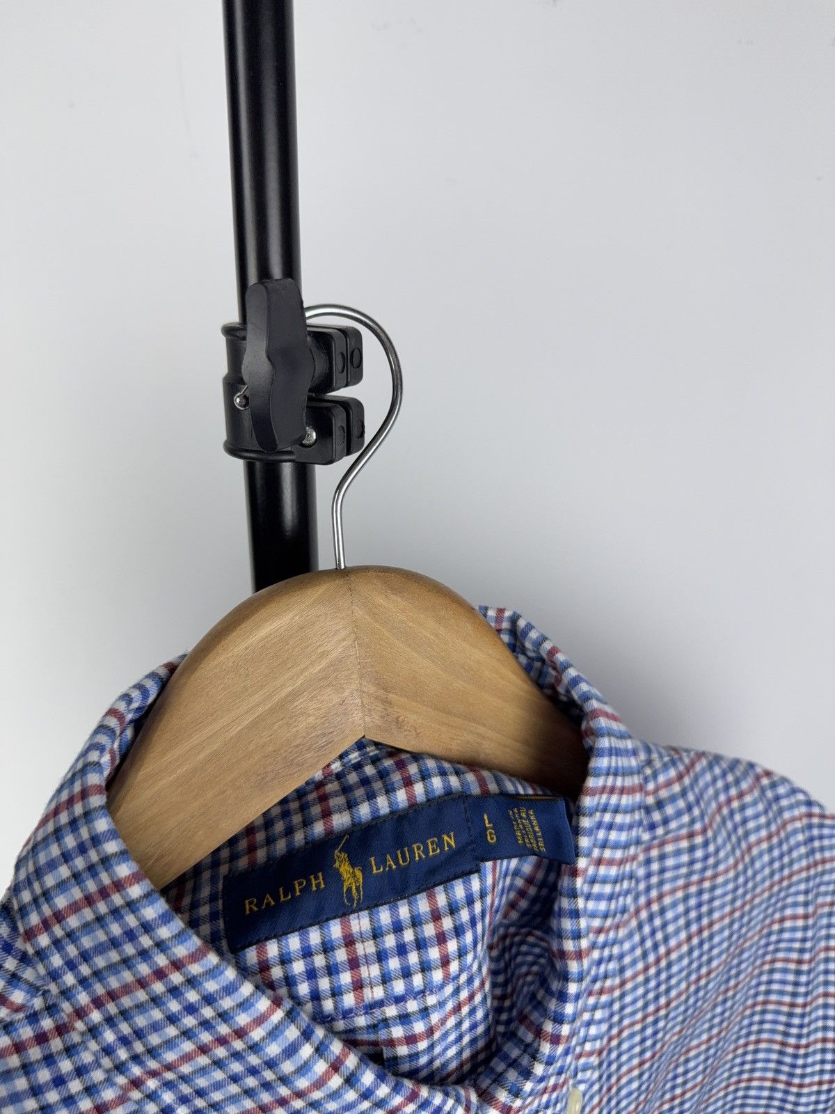 Polo Ralph Lauren × Vintage Ralph Lauren Check Oxford Shirt Blue Red Size L Size US L / EU 52-54 / 3 - 4 Thumbnail