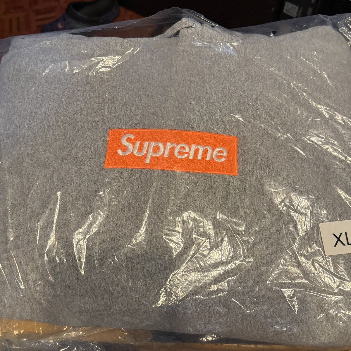 Supreme Supreme Box Logo Hooded Sweatshirt FW17 Grey Orange XL Size US XL / EU 56 / 4 - 8 Thumbnail