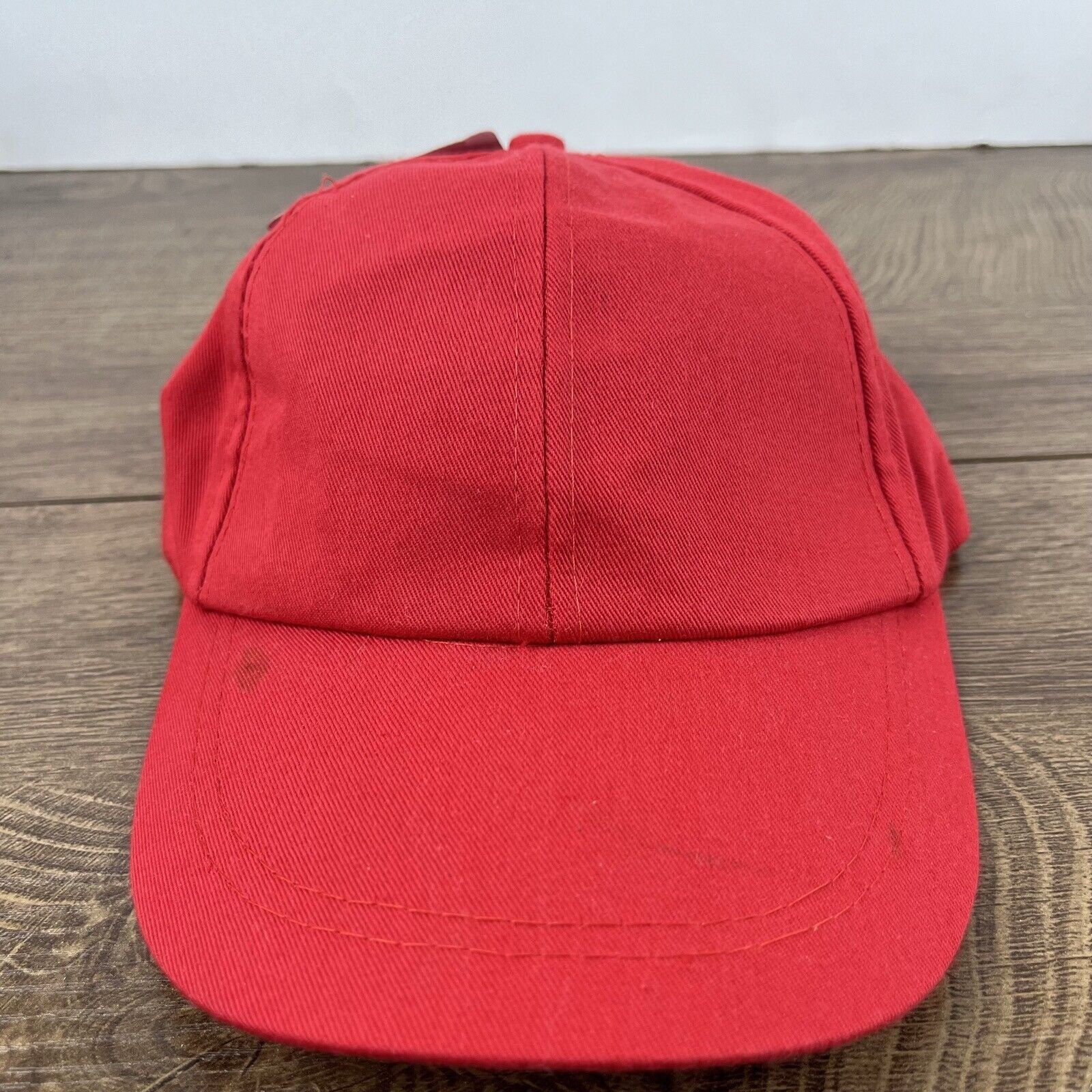 Other Plain Red Hat Baseball Hat Red Adjustable Hat Red Adult Size Size ONE SIZE - 3 Thumbnail