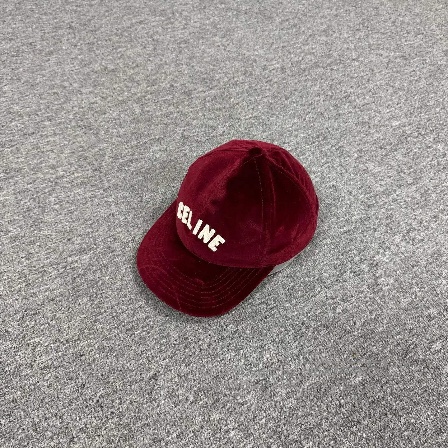 Celine CELINE Velvet letter embroidered baseball cap| Size ONE SIZE - 1 Thumbnail