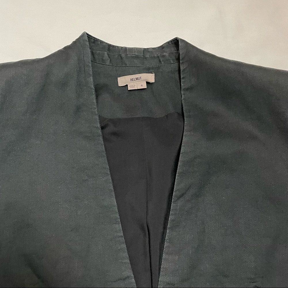Helmut Lang Helmut Lang Collarless Blue Blazer Size 4 Size S / US 4 / IT 40 - 9 Thumbnail