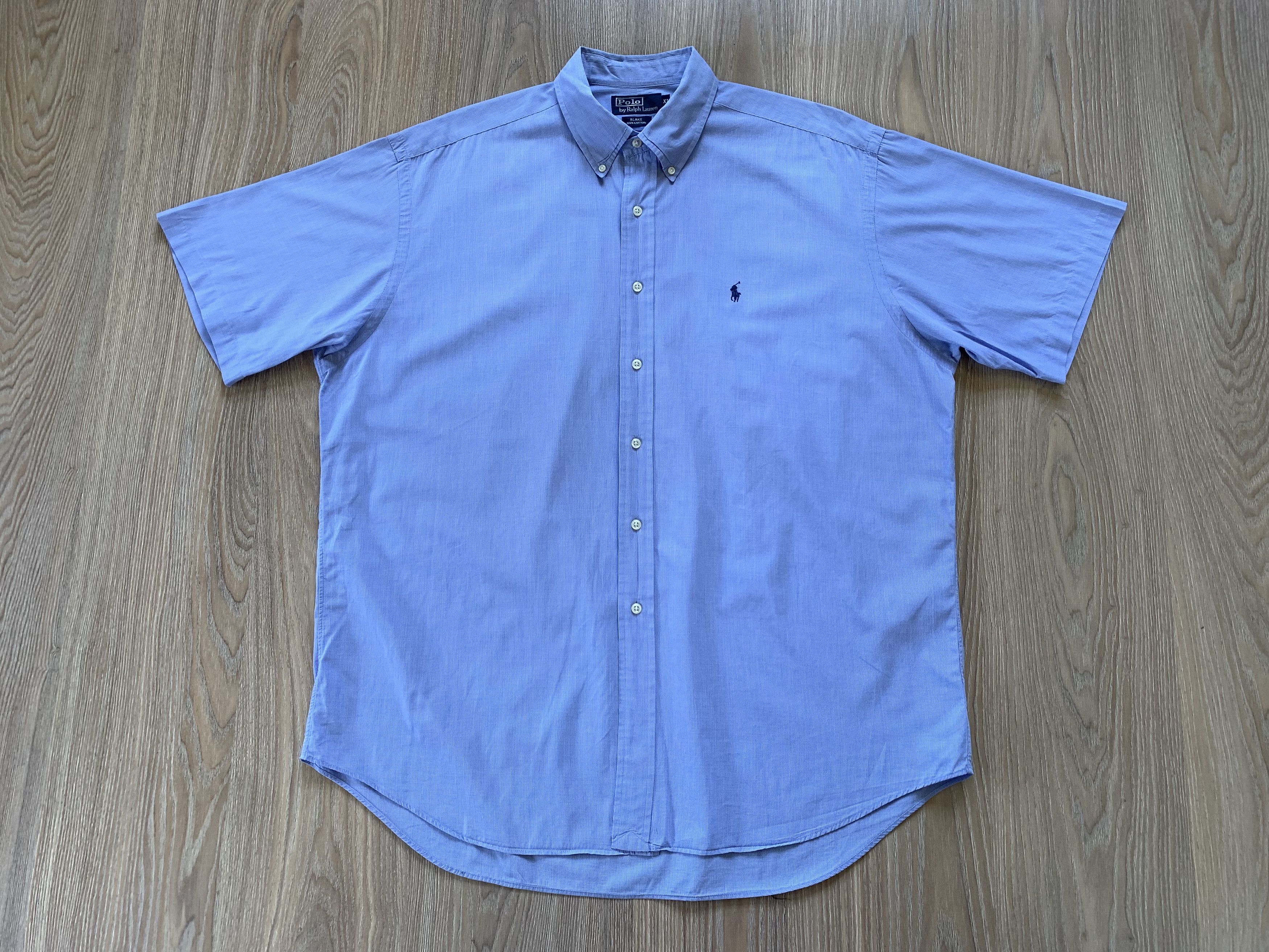 Polo Ralph Lauren × Ralph Lauren × Vintage Polo Ralph Lauren Vintage Cotton Blake Short Sleeve Shirt Size US XL / EU 56 / 4 - 2 Thumbnail