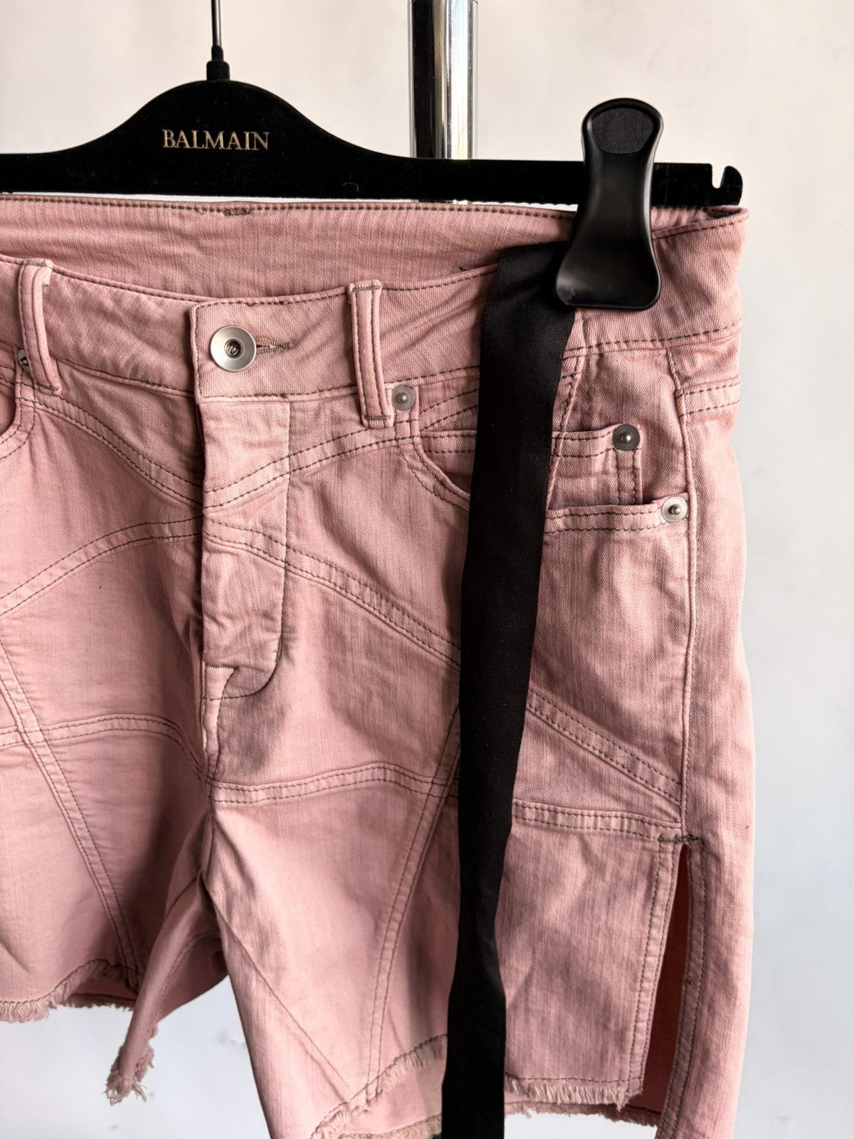 Rick Owens NEW Rick Owens Pentagram denim Shorts pink Size US 27 - 3 Thumbnail