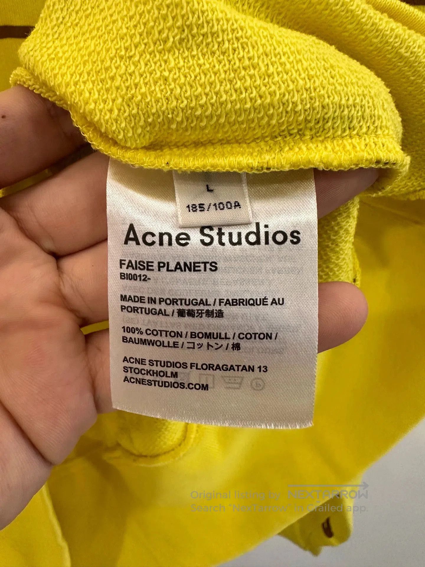 Acne Studios Acne Studios Planet Print Yellow Sweatshirt. Size US L / EU 52-54 / 3 - 6 Thumbnail