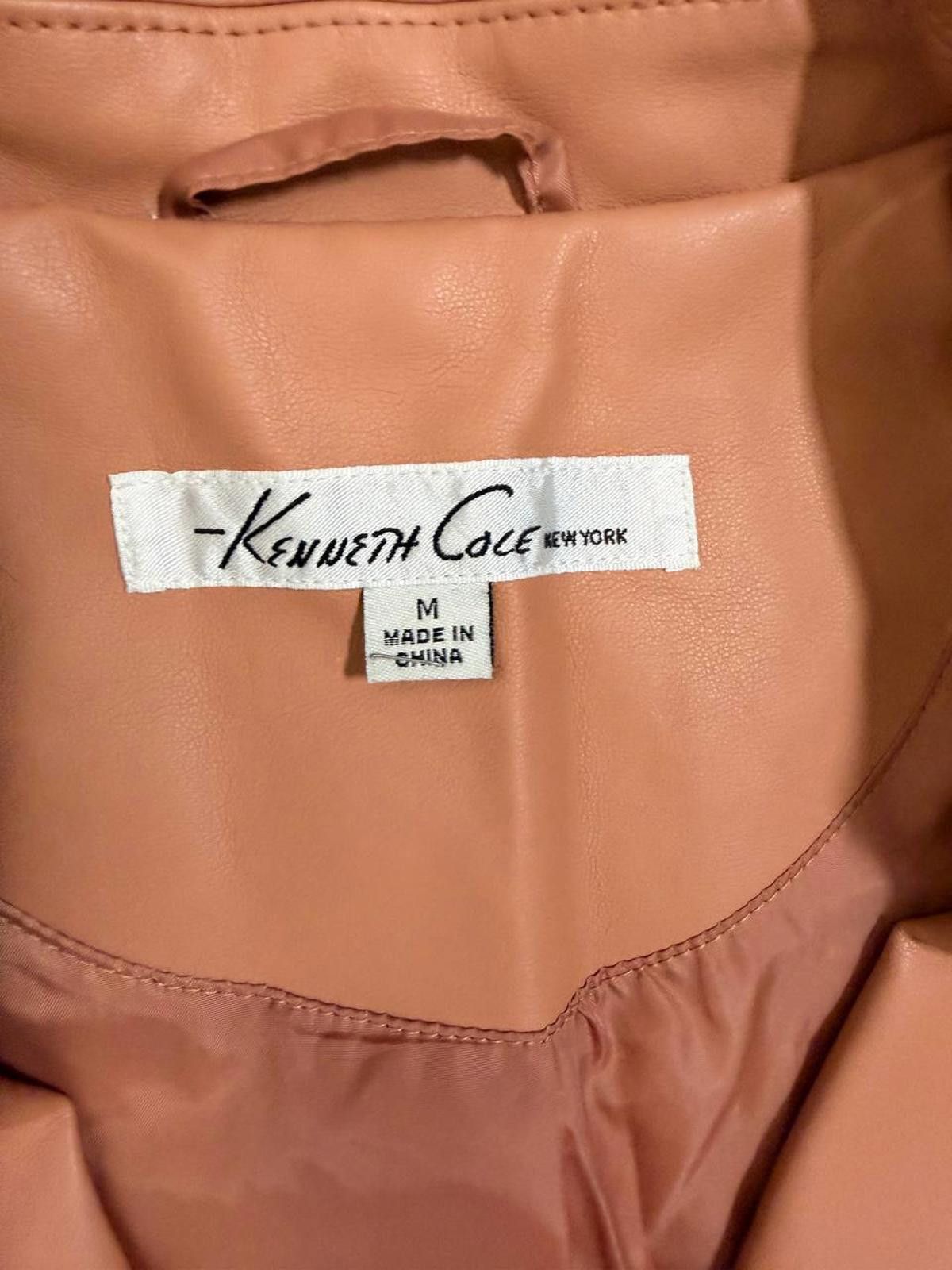 Other Kenneth Cole Faux Leather Moto Jacket Coral Pink - Medium Size M / US 6-8 / IT 42-44 - 3 Thumbnail
