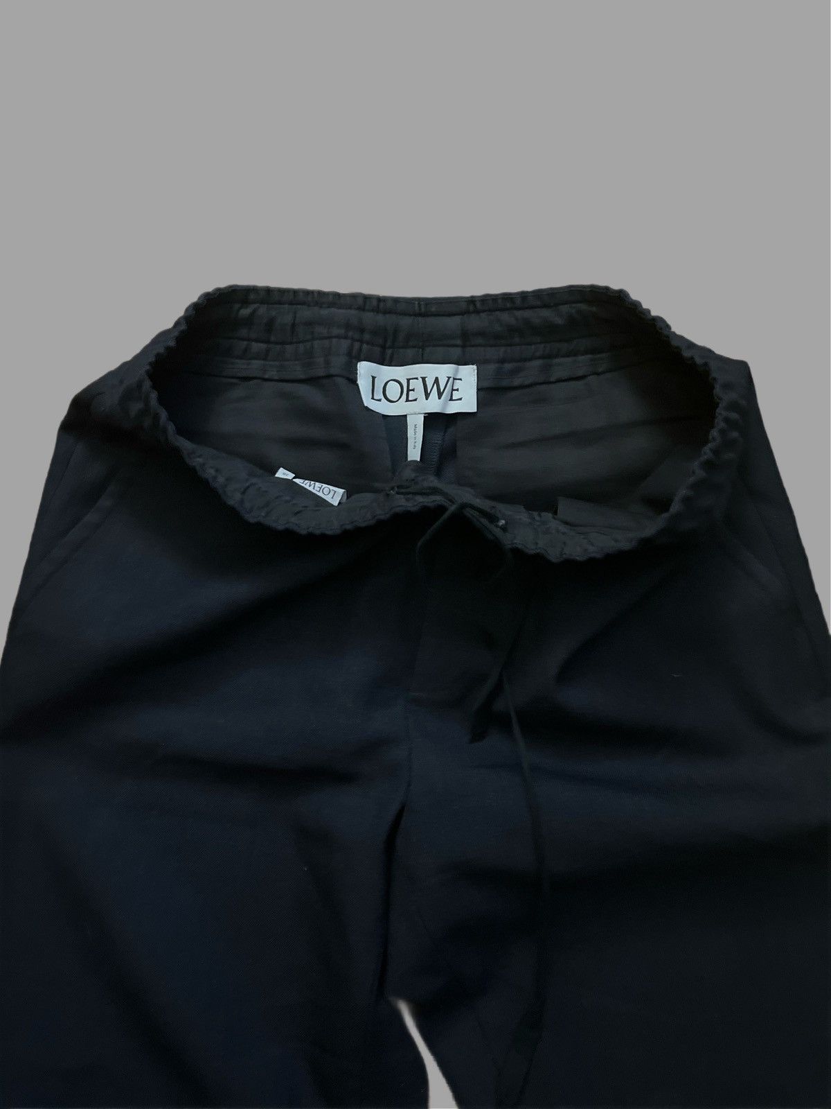 Loewe Wool elastic waist trouser, Navy Size US 31 - 4 Thumbnail