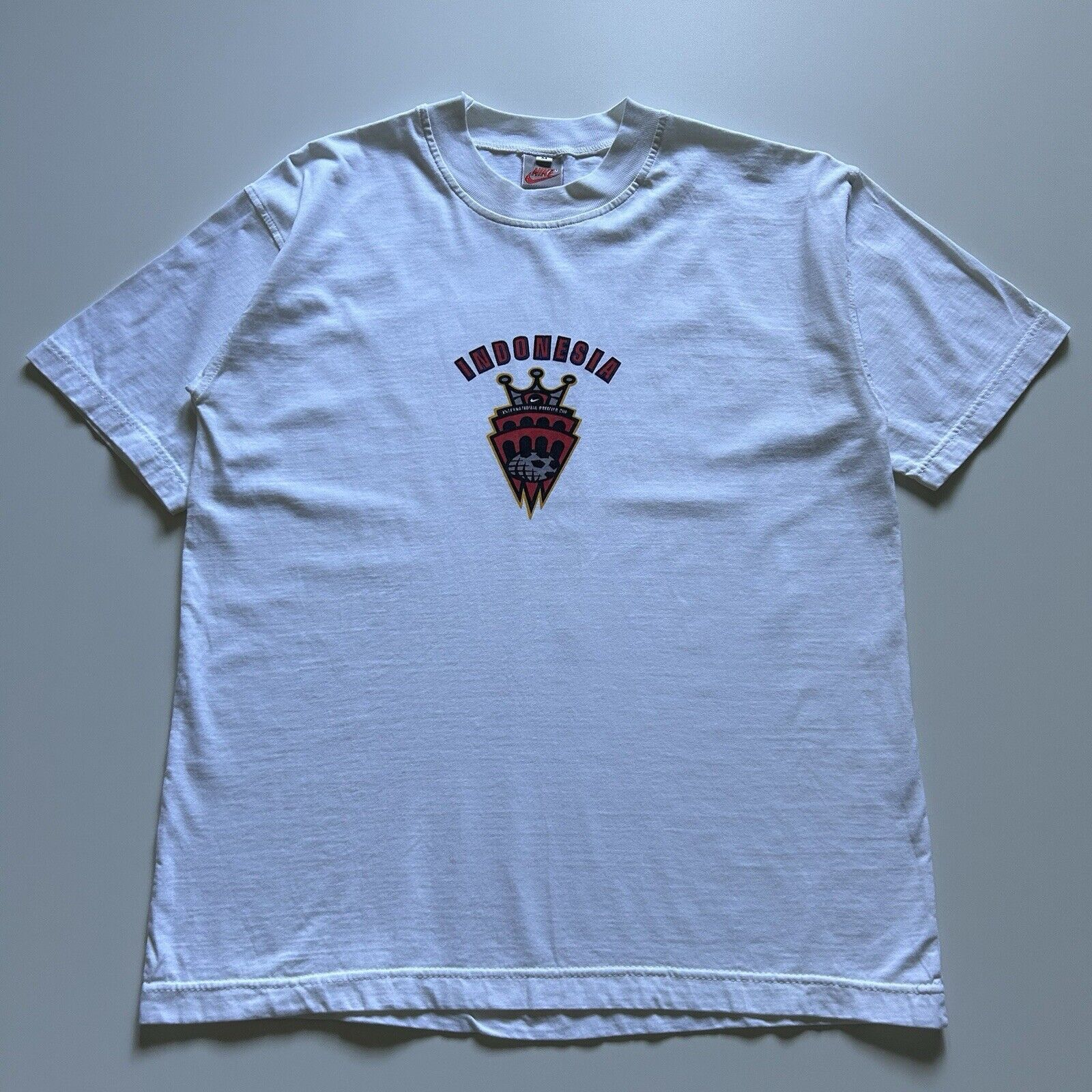 Nike × Vintage Vintage 90s Nike Indonesia International Premier Cup T Shirt Size US M / EU 48-50 / 2 - 1 Thumbnail