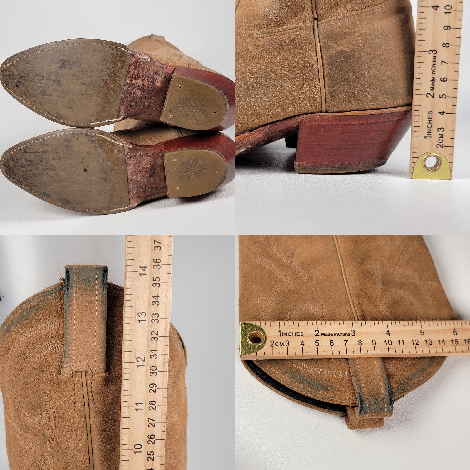 Tony Lama Tony Lama Boots Cowboy Ranchwear Boots Western Outpost 13" Brown Suede Almond Toe Pull On Men 5.5 B Casual Workwear Mens Size US 6 / EU 39 - 8 Thumbnail