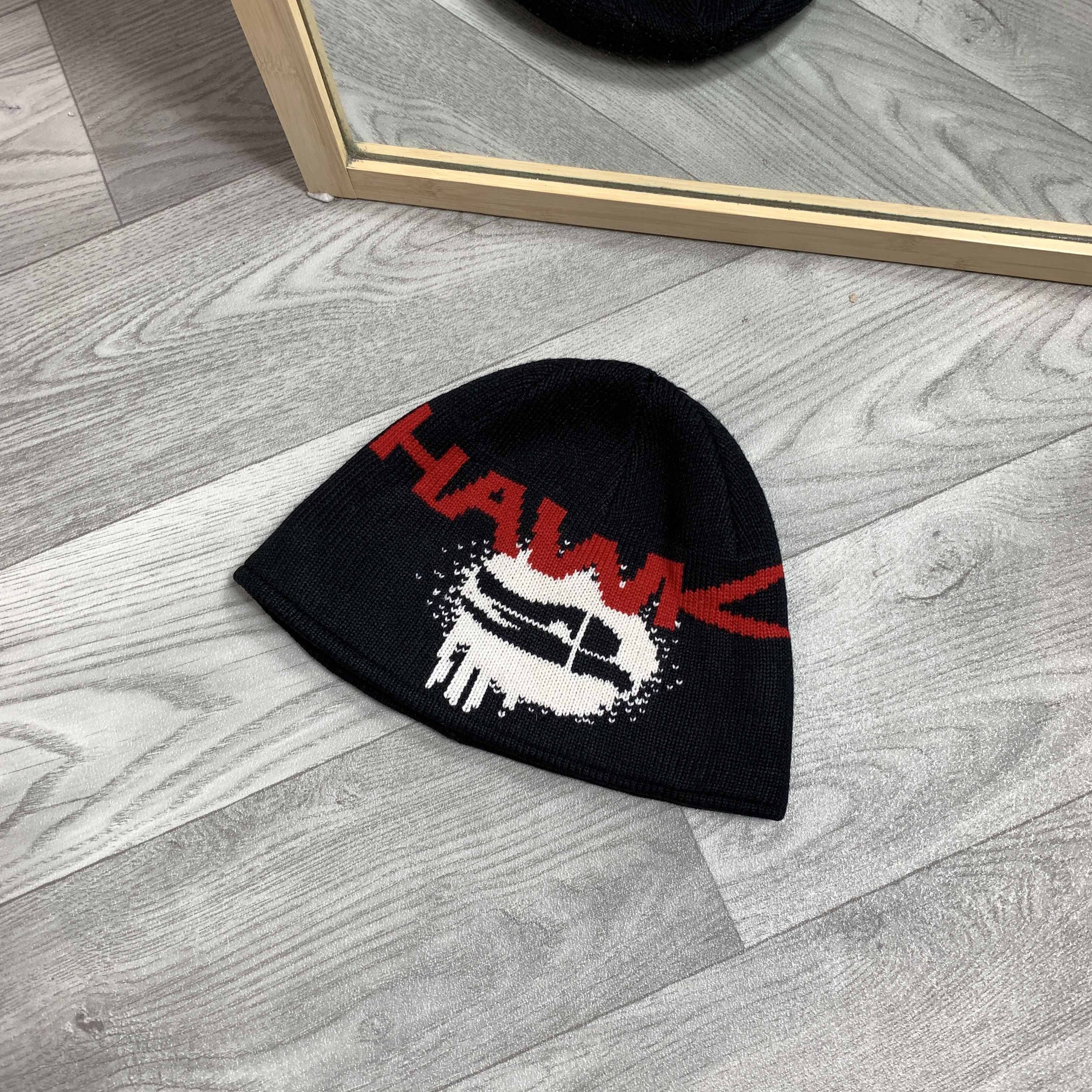 y2k hysteric glamour リバーシブルbeanie 90s Hysteric Glamour Racing Reversible Beanie Rare | Depop