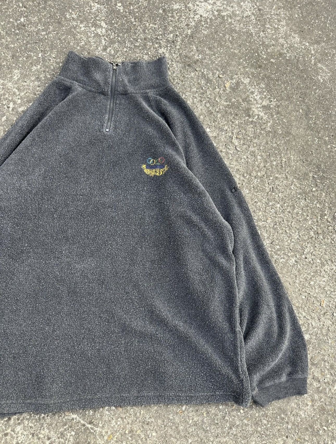 Adidas Vintage Adidas Half-Zip Fleece Olympic Collection Size US XL / EU 56 / 4 - 3 Thumbnail