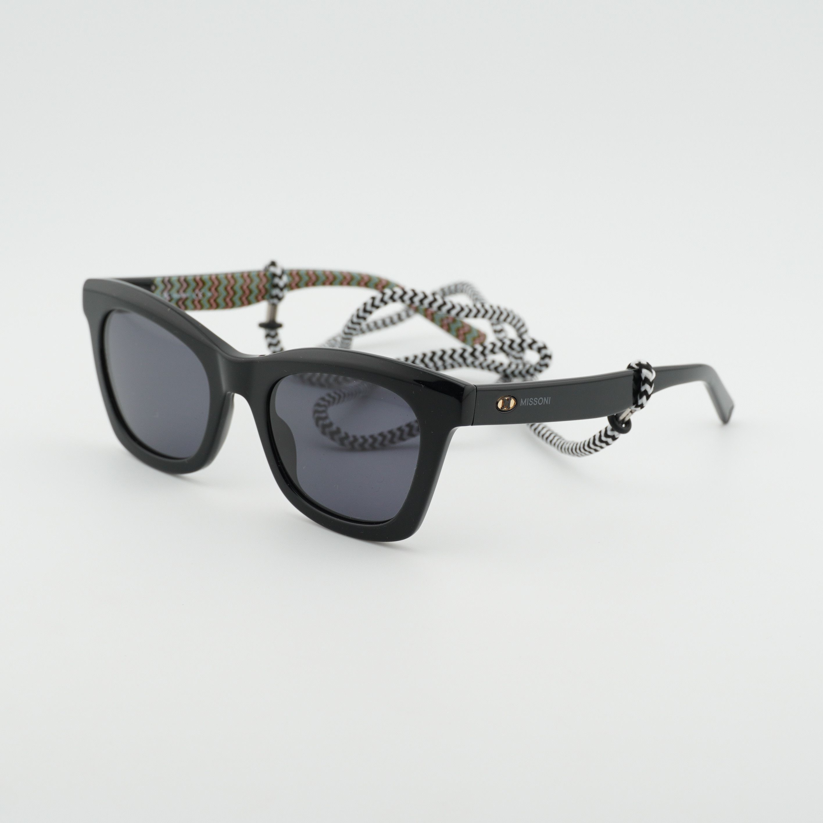 Missoni M Missoni MMI 0089/S 0807 IR Sunglasses Shiny Black Square Size ONE SIZE - 7 Thumbnail
