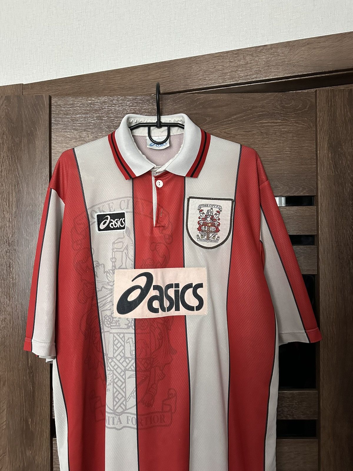 Asics 1996/1997 Stoke City Asics Vintage Soccer Jersey T-Shirt Kit Size US XL / EU 56 / 4 - 4 Thumbnail