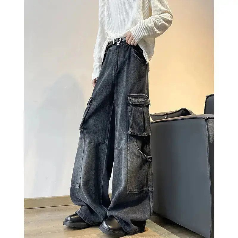 Japanese Brand Retro loose high street straight leg jeans Size US 32 / EU 48 - 6 Thumbnail