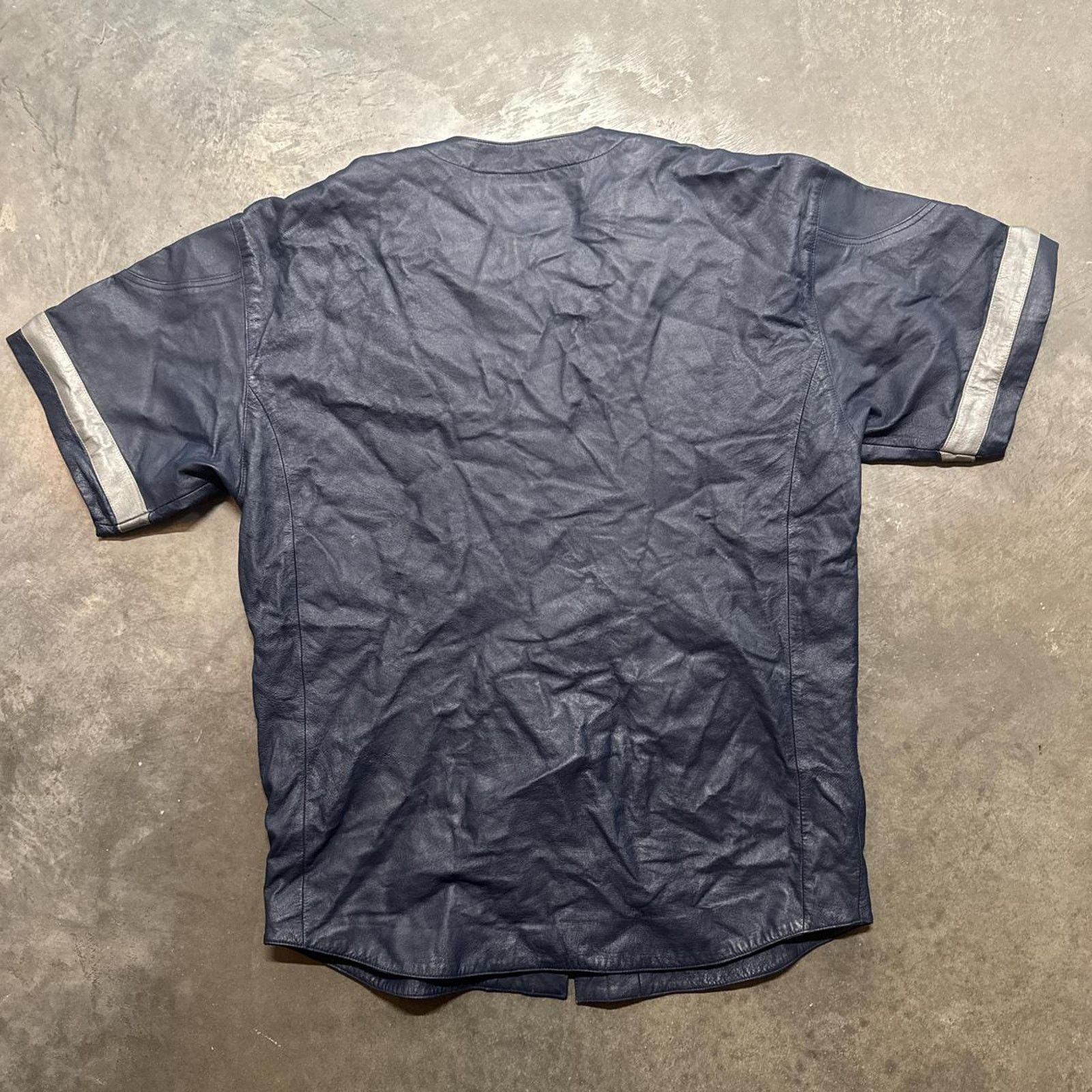 Fubu × Vintage Vintage RARE Fubu Rhinestone HipHop Rap Leather Jersey Size US XXL / EU 58 / 5 - 6 Thumbnail
