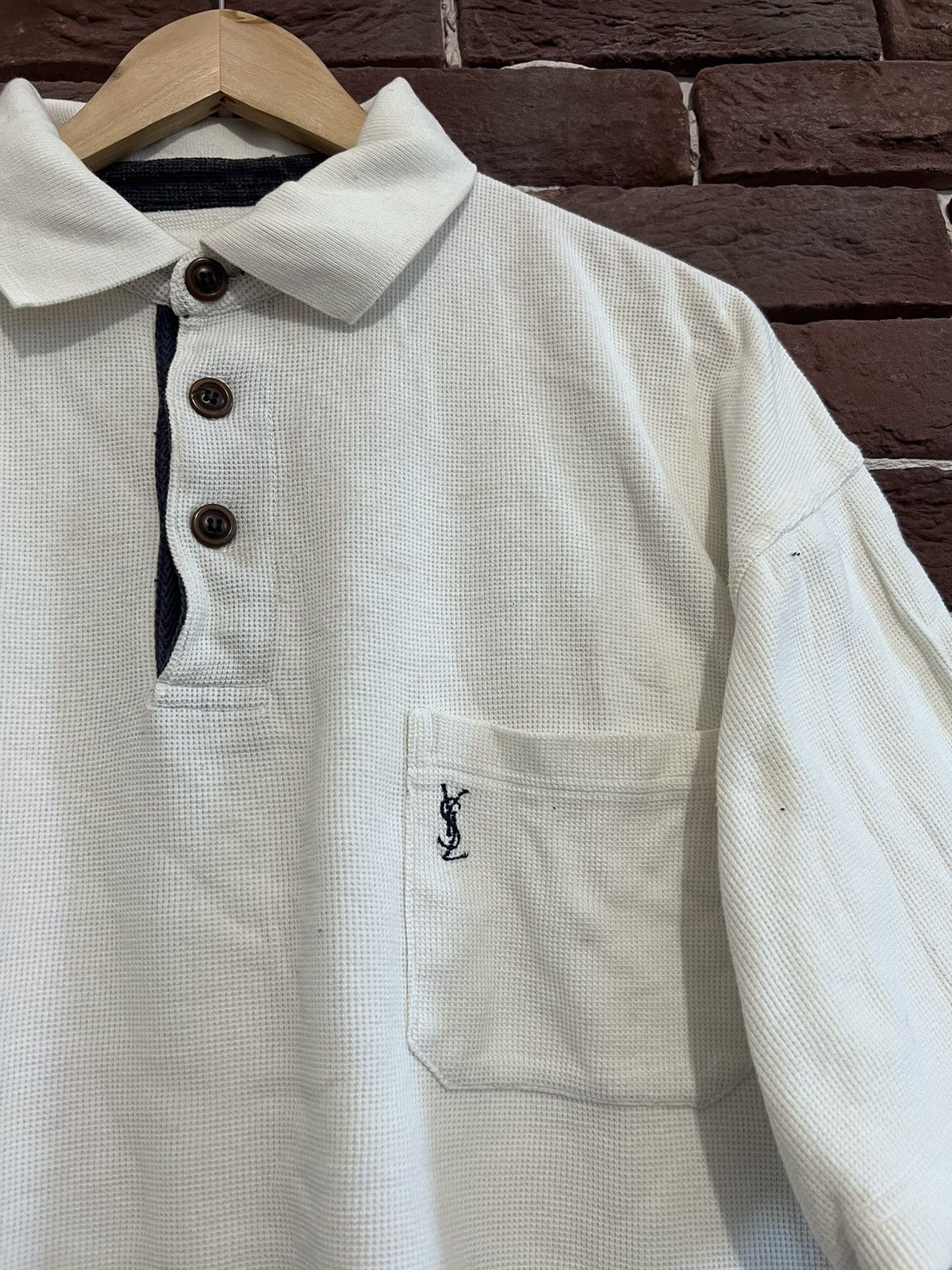 Vintage Rare Yves Saint Laurent YSL vintage polo shirt logo cropped Size US L / EU 52-54 / 3 - 4 Thumbnail