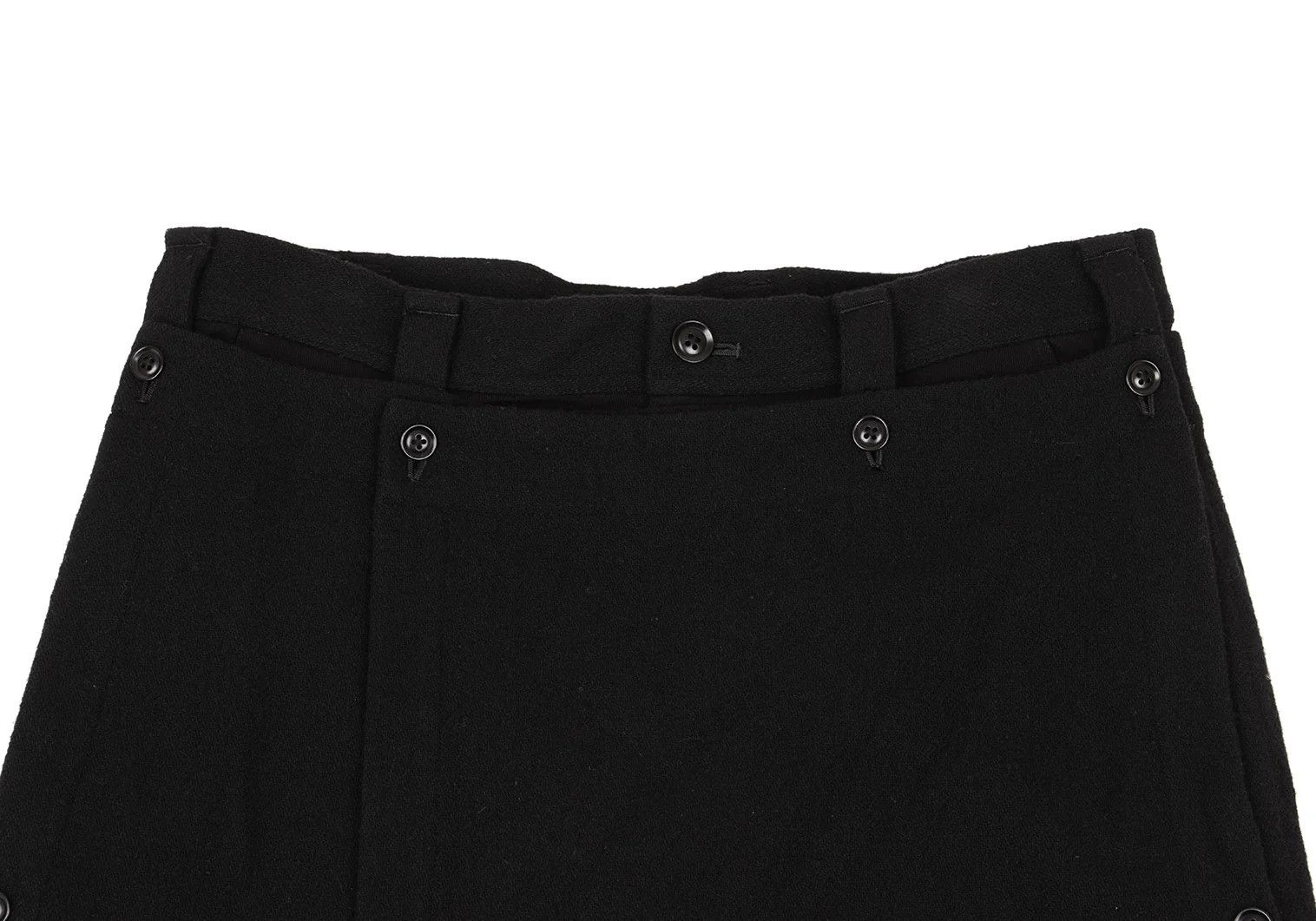 Yohji Yamamoto Flannel Wool Mixed Material Skirt Pants Black Size 3 Size US 34 / EU 50 - 3 Thumbnail