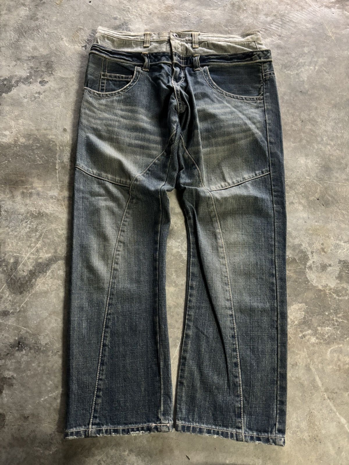 Hysteric Glamour JAPANESE double waist panelled jeans goth punk style Size US 34 / EU 50 - 1 Thumbnail
