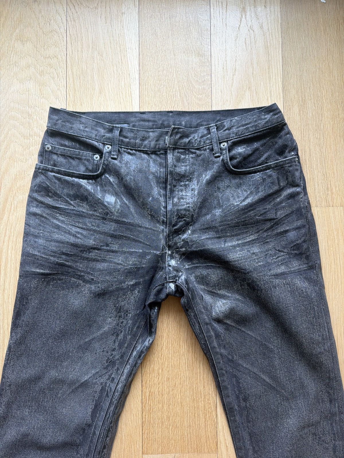Dior Hedi Slimane Era Dior Homme waxed jeans Size US 31 - 8 Thumbnail