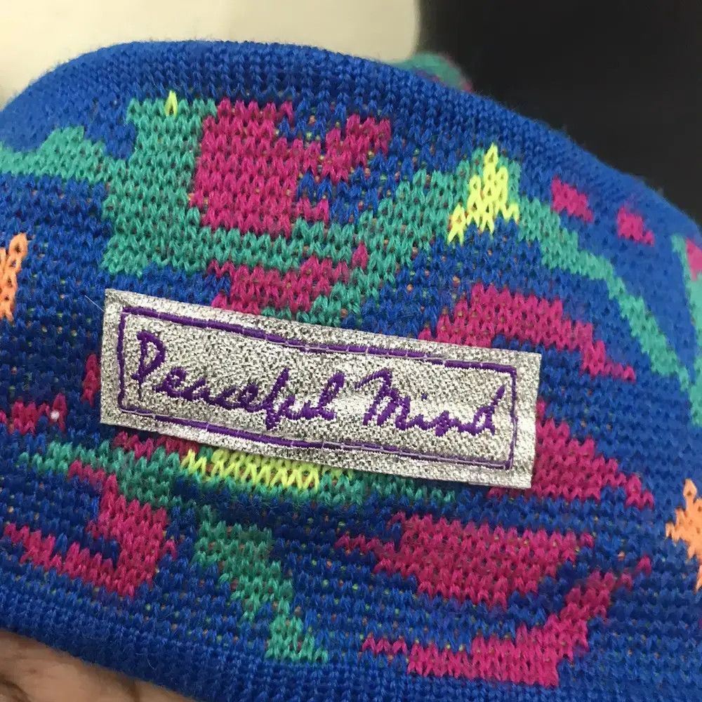 Japanese Brand × Kapital × Vintage Peaceful Mind Multicolour Beanie Hat Size ONE SIZE - 5 Thumbnail