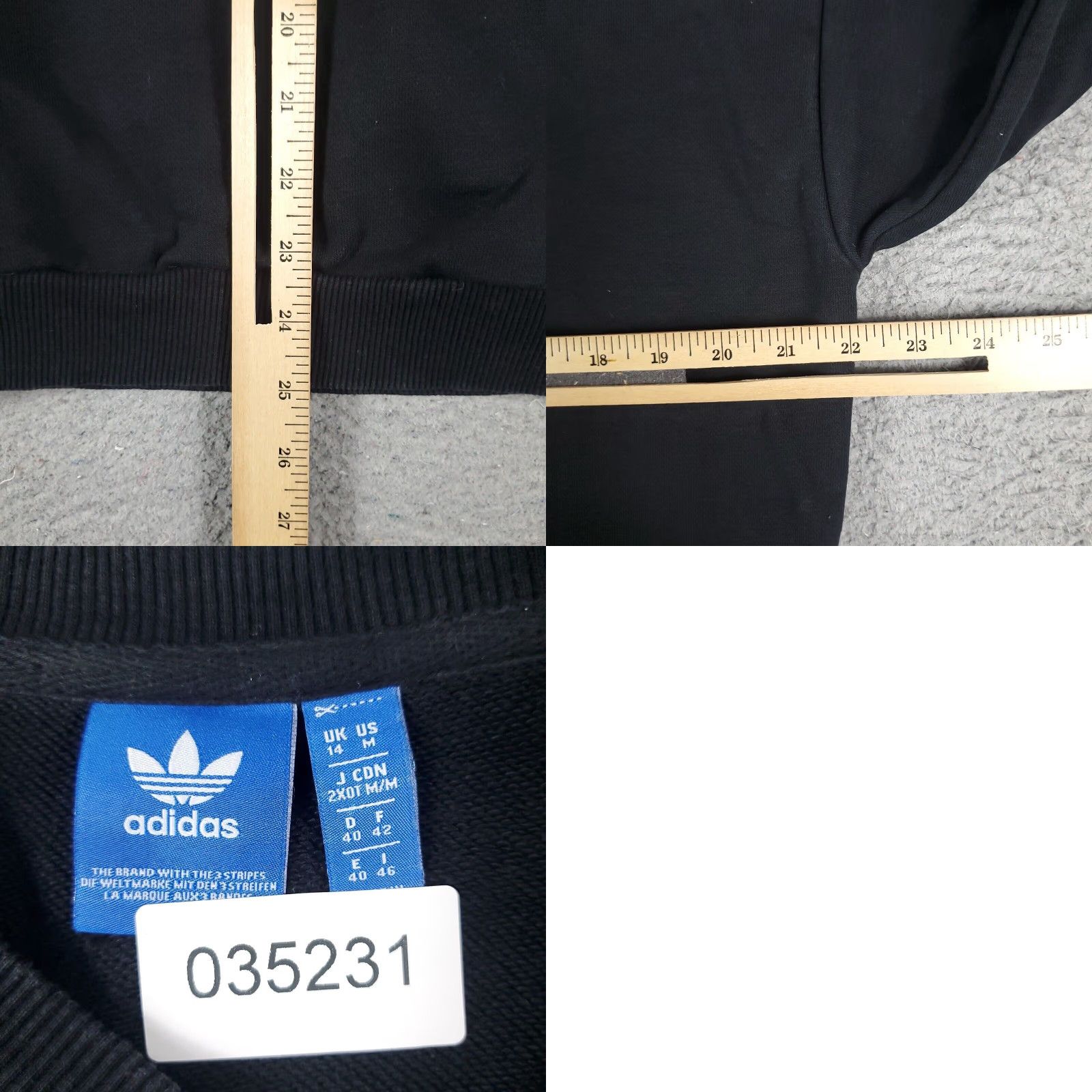 Adidas Adidas Sweater Womens Medium Black Pullover Casual Knit Long Sleeve Crew Neck Size M / US 6-8 / IT 42-44 - 8 Thumbnail