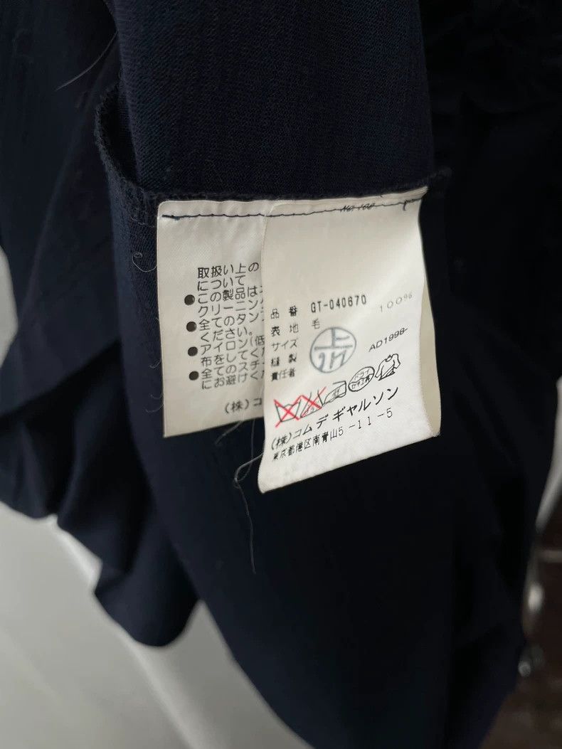 Comme des Garcons Comme des Garçons Mid-Century Vintage Navy Ruffle Sleevele Size ONE SIZE - 5 Thumbnail