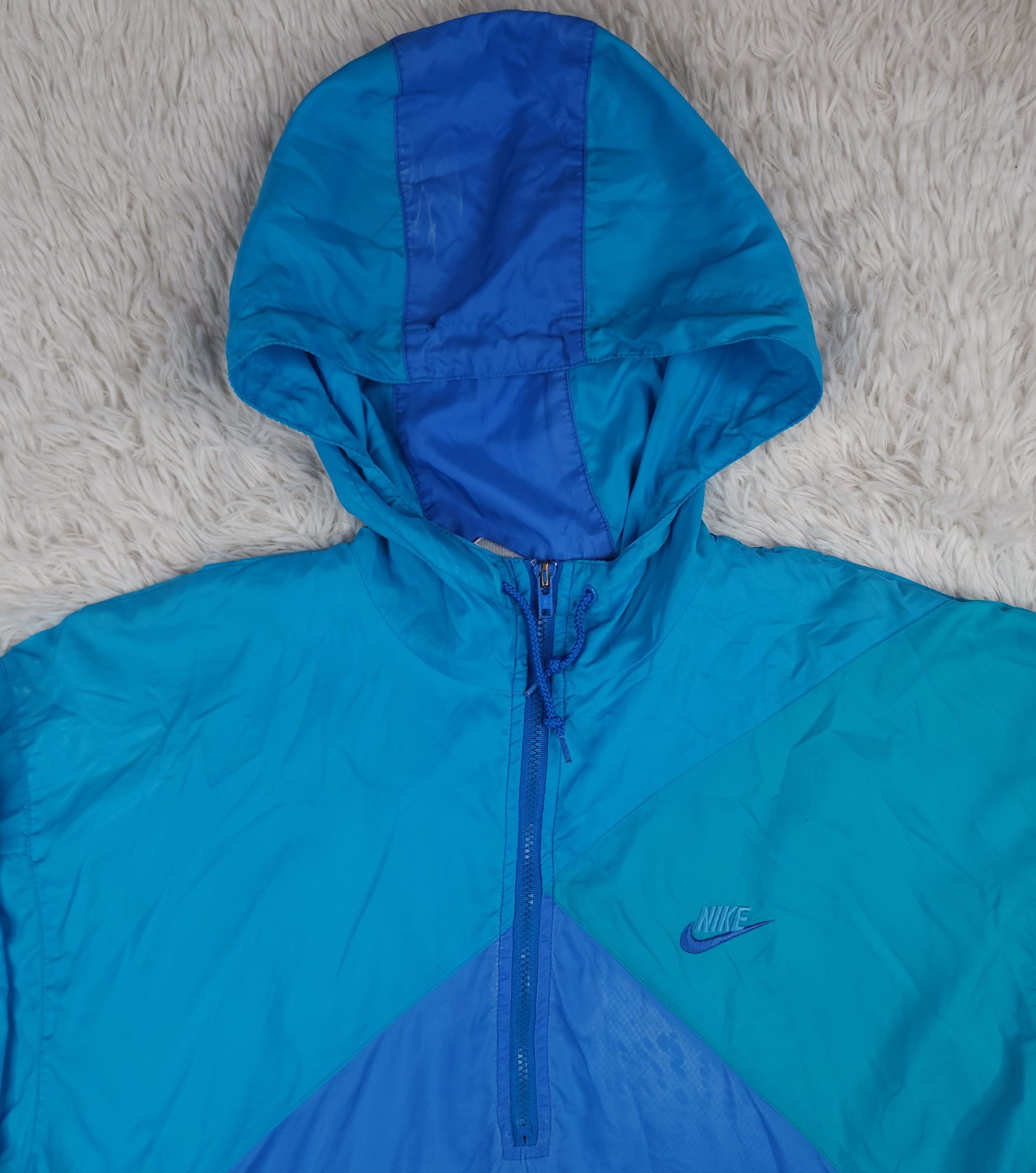 Nike Vintage Nike 1/4 zip windbreaker hoodied jacket Size US M / EU 48-50 / 2 - 4 Thumbnail