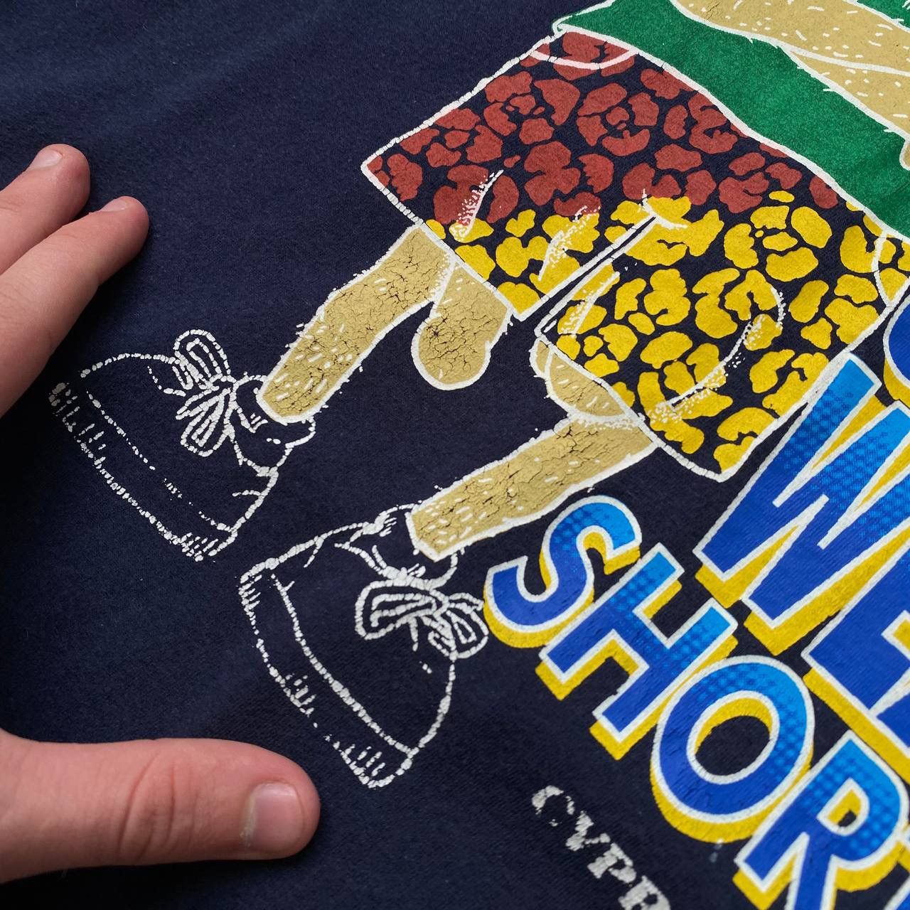 Vintage Vintage big logo humour tee why I can’t wear shorts tee Size US XL / EU 56 / 4 - 4 Thumbnail