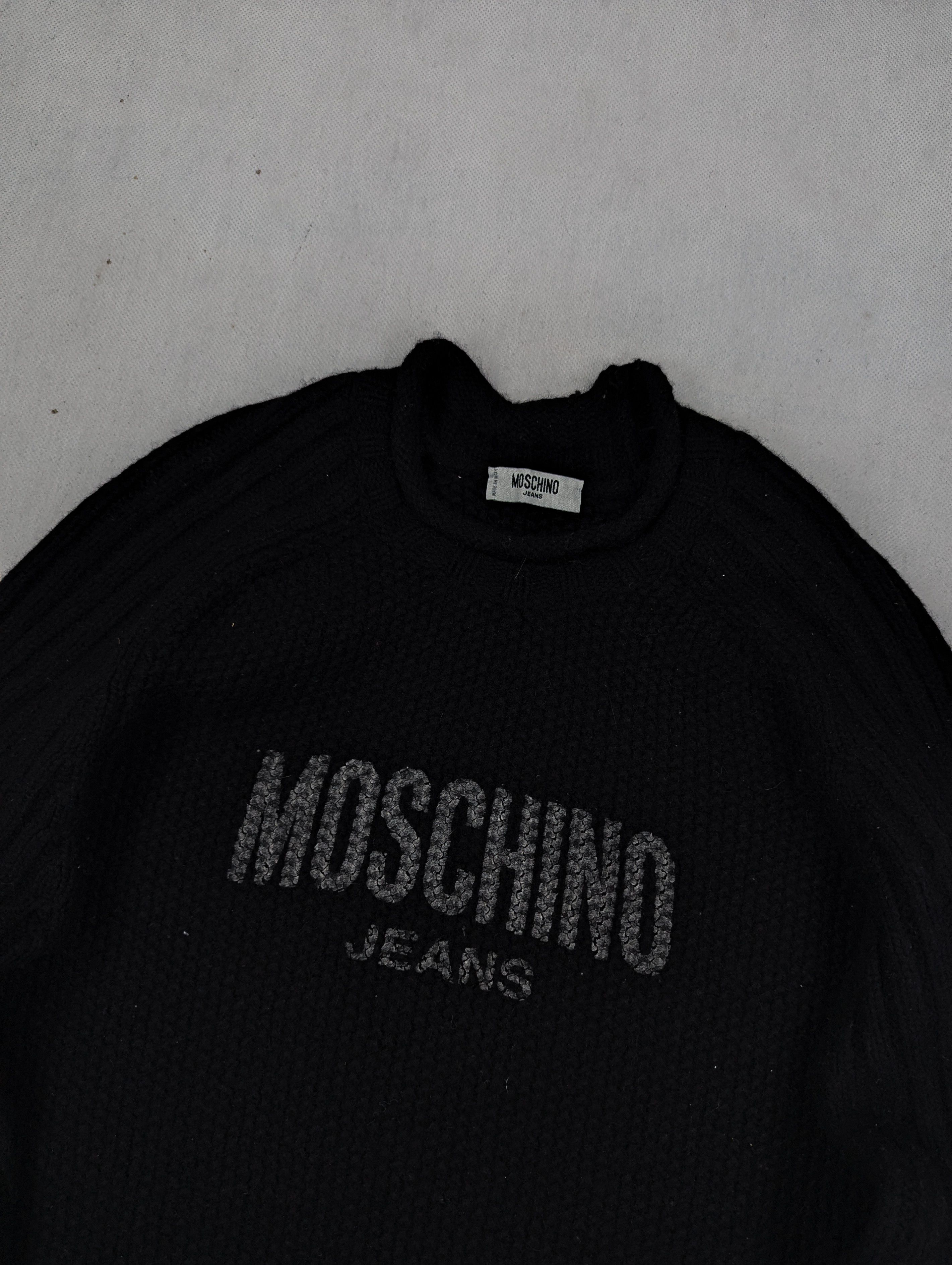 Moschino Moschino black wool sweater jumper L Size L / US 10 / IT 46 - 2 Thumbnail