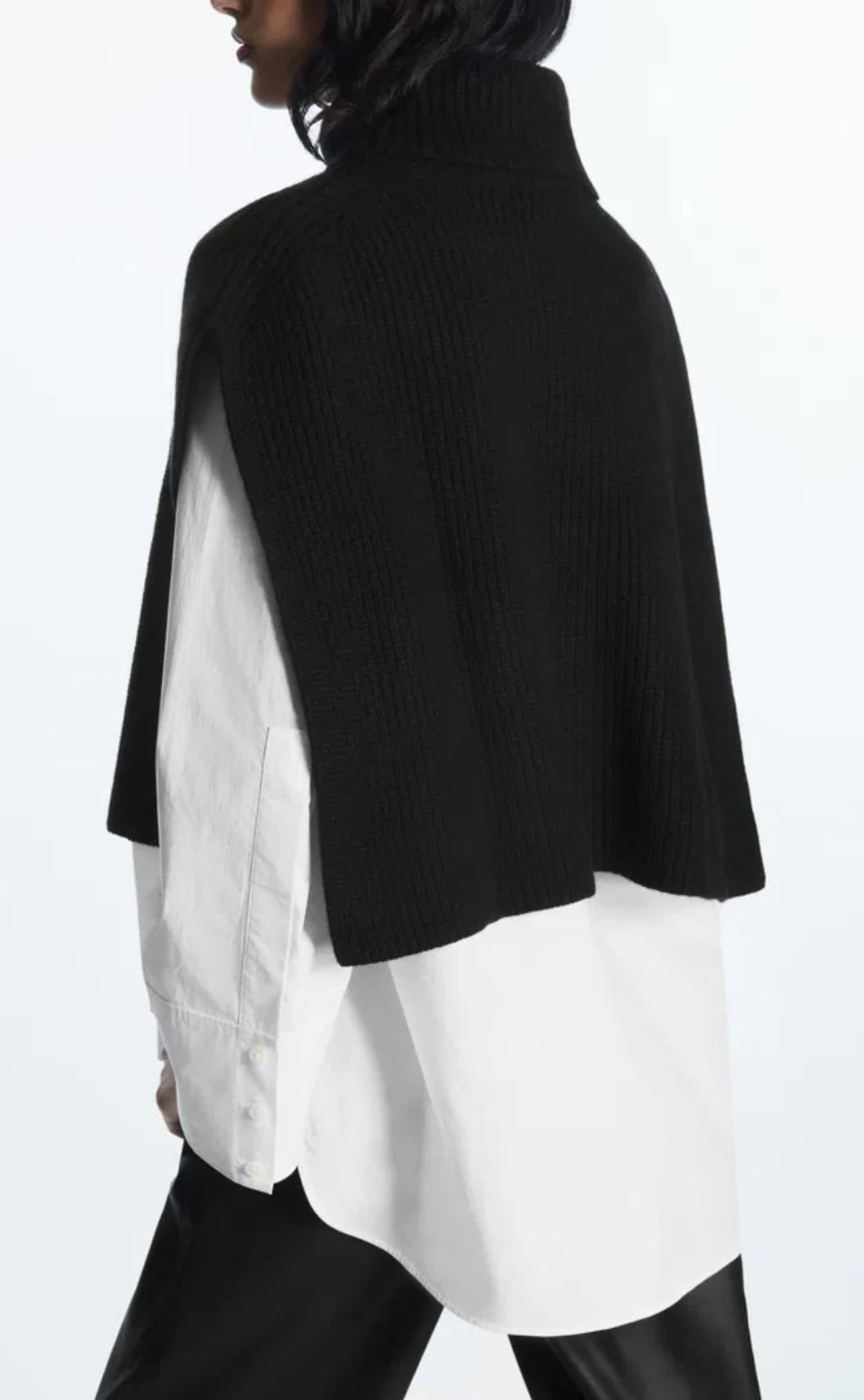 Cos COS Open-Side Cashmere Vest Black Size ONE SIZE - 3 Thumbnail