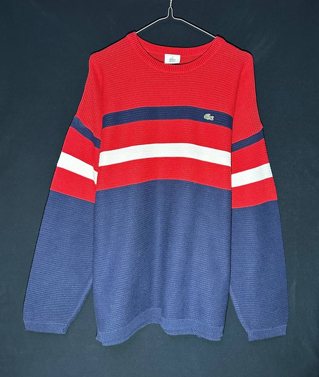 Lacoste × Vintage Lacoste Devanlay Vintage sweater acrylic Size US XL / EU 56 / 4 - 1 Thumbnail