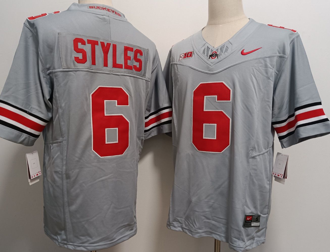 Men's Ohio State Buckeyes #6 Sonny Styles Grey Jersey