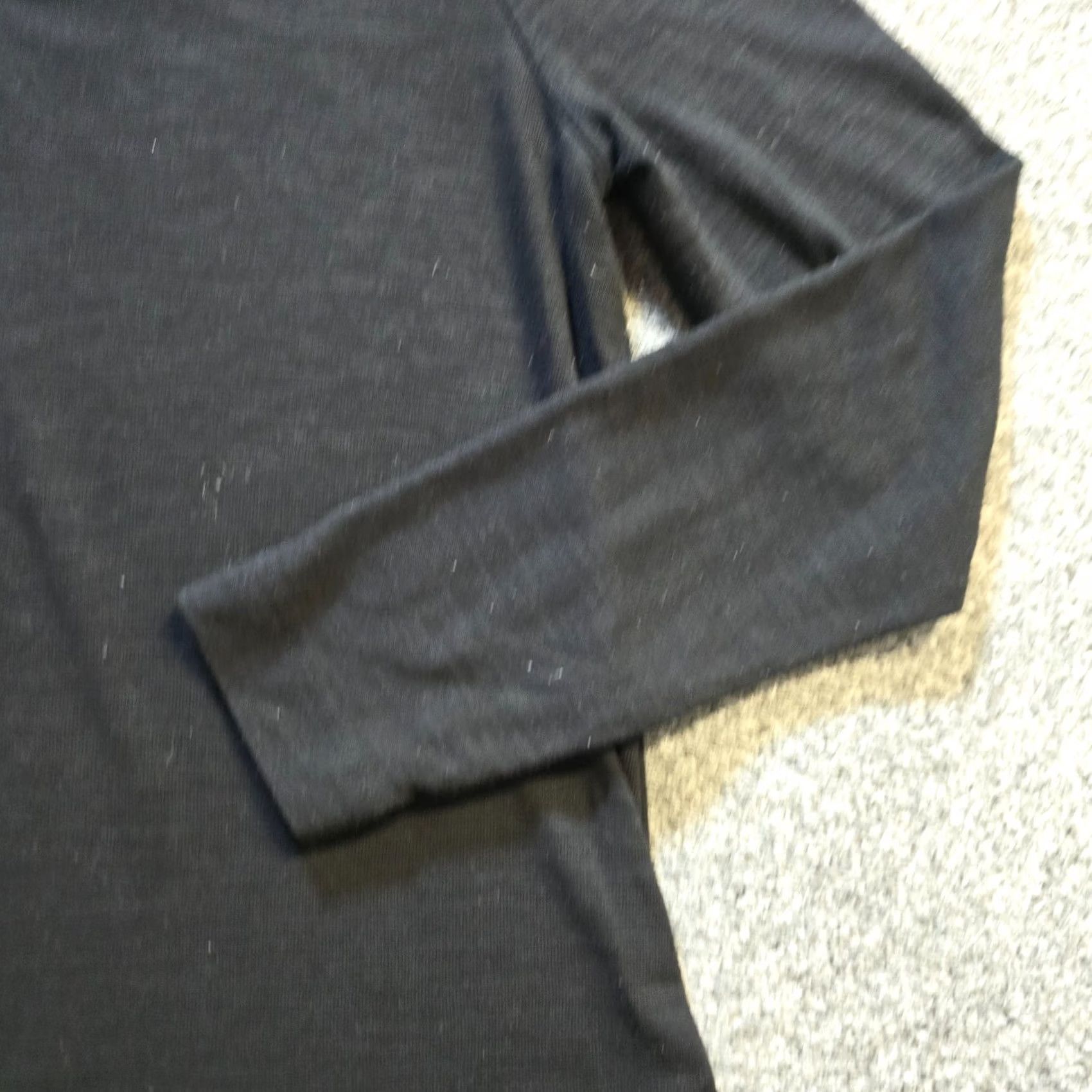 J.Crew J.CREW Blouse Shirt Womens Size S Black Ruffle Neck Basic Knit Stretch Casual Sleeve Long Sleeve Vintage No Size S / US 4 / IT 40 - 3 Thumbnail
