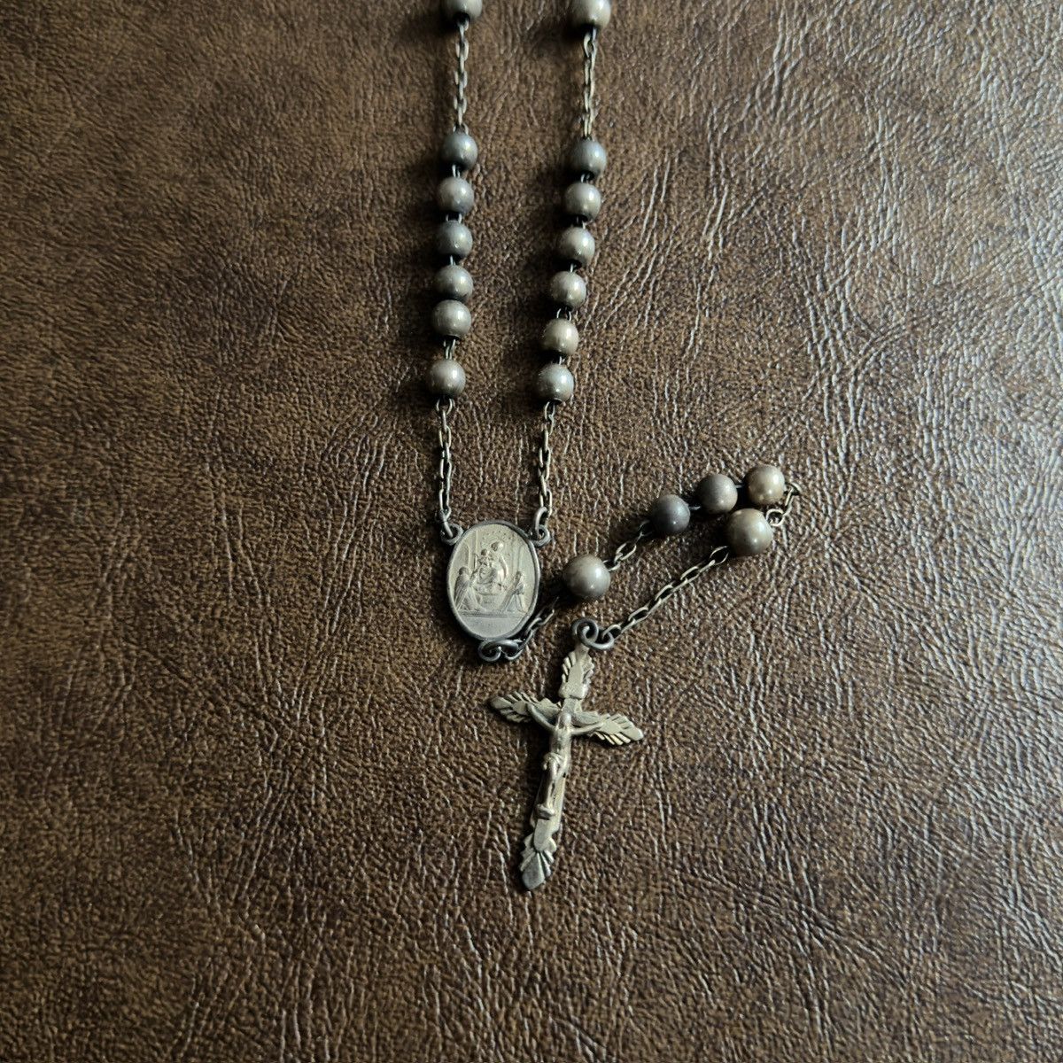 Dolce & Gabbana 925 Silver Cross Rosary Necklace Size ONE SIZE - 2 Thumbnail
