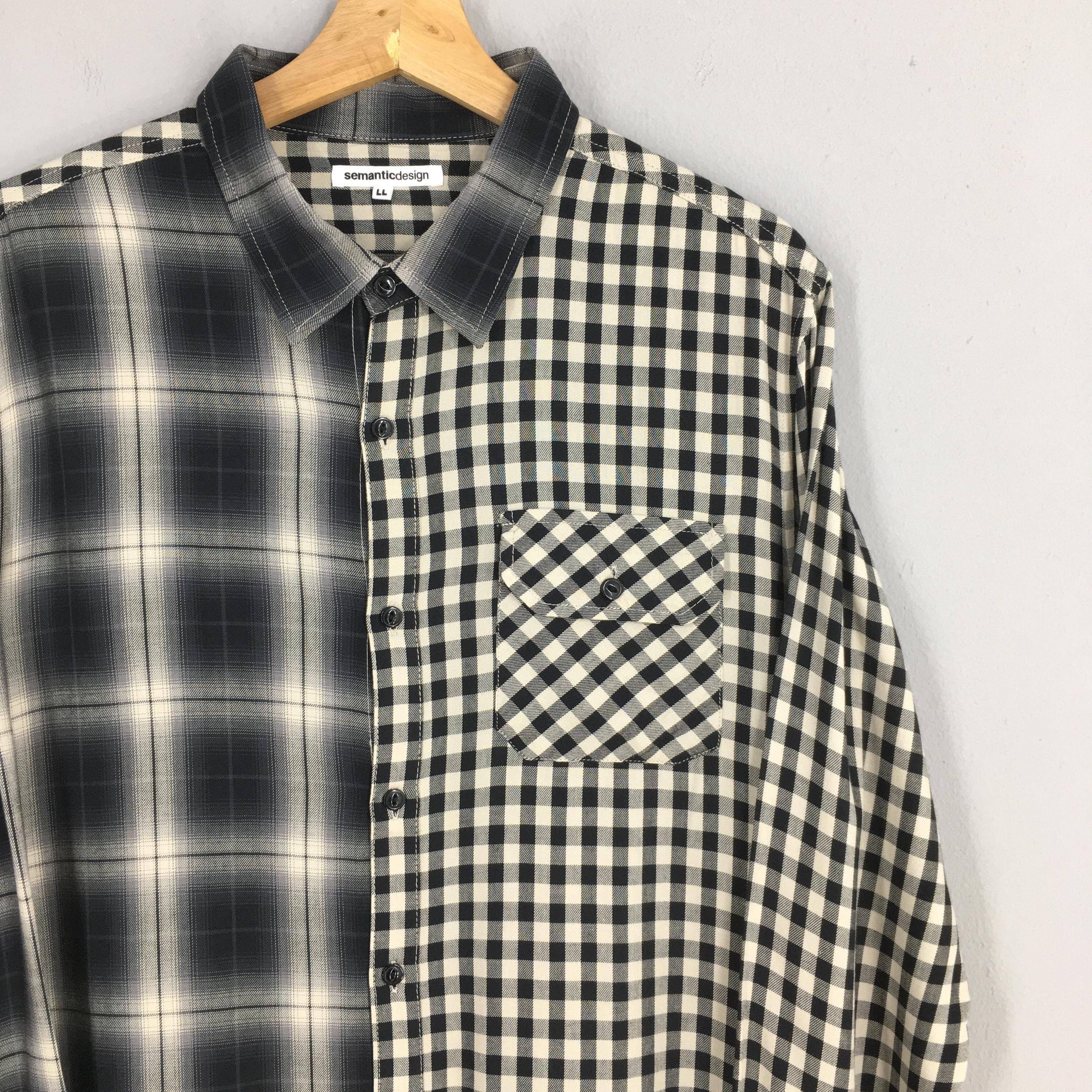 Flannel × In The Attic × semanticdesign Semantic Design Plaid Shadow Checkered Rayon Shirt Large Size US L / EU 52-54 / 3 - 2 Thumbnail