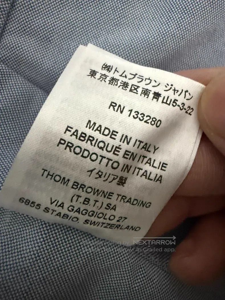 Thom Browne Thom Browne Classic Oxford Cloth Simple Cotton Long Sleeve Size US XL / EU 56 / 4 - 9 Thumbnail