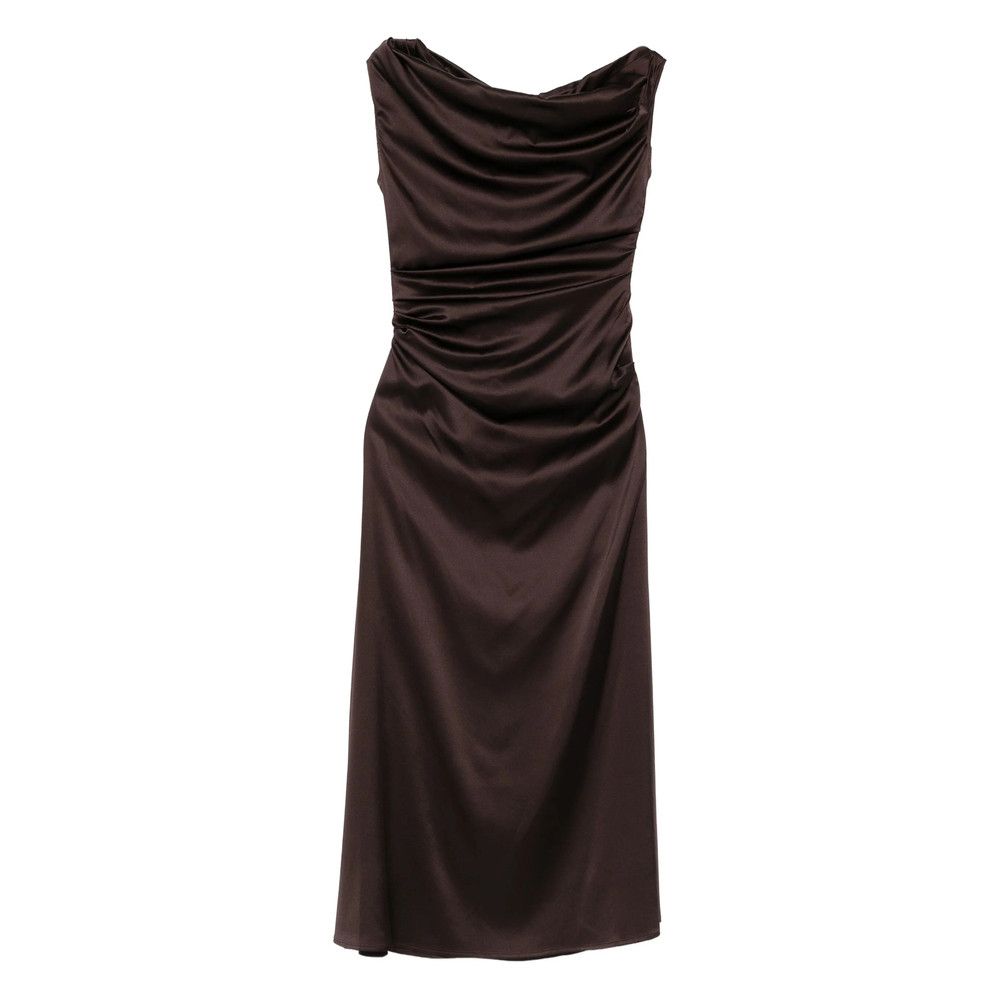 spree dress burgundy Strapless Ruched Bodice Maxi Dress in Burgundy Floral Print L / Burgundy Floral main image 1