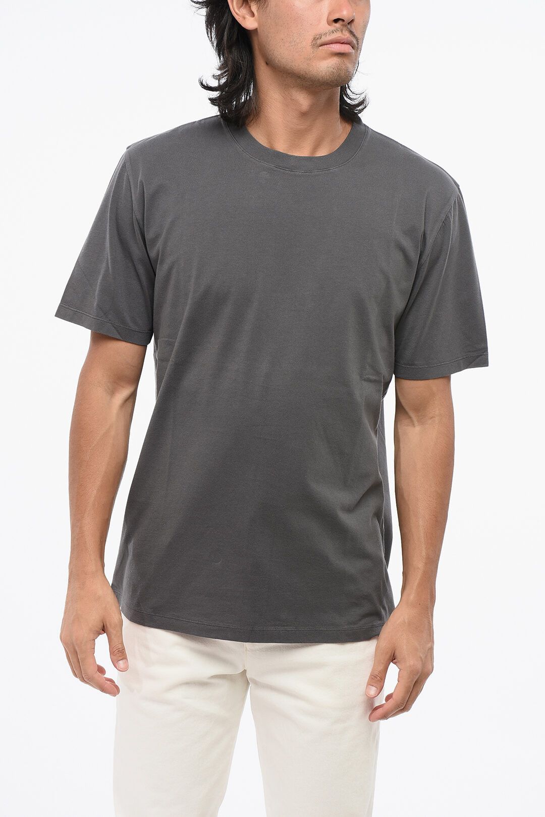 Maison Margiela og1mm0825 Cotton Crewneck T-Shirt in Grey Size US L / EU 52-54 / 3 - 1 Thumbnail
