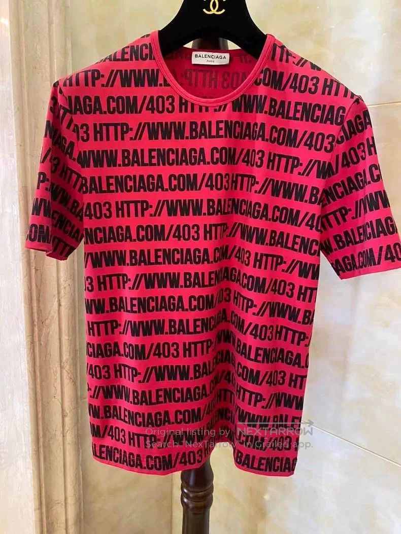 Balenciaga Balenciaga Red T-Shirt Size US XL / EU 56 / 4 - 1 Thumbnail