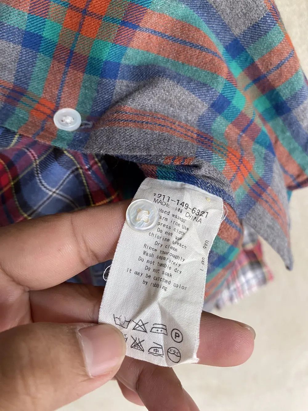 BEAUTY&YOUTH Rare Design Patchwork Flannel United Arrow PlaidTartan Shirt Size US M / EU 48-50 / 2 - 6 Thumbnail