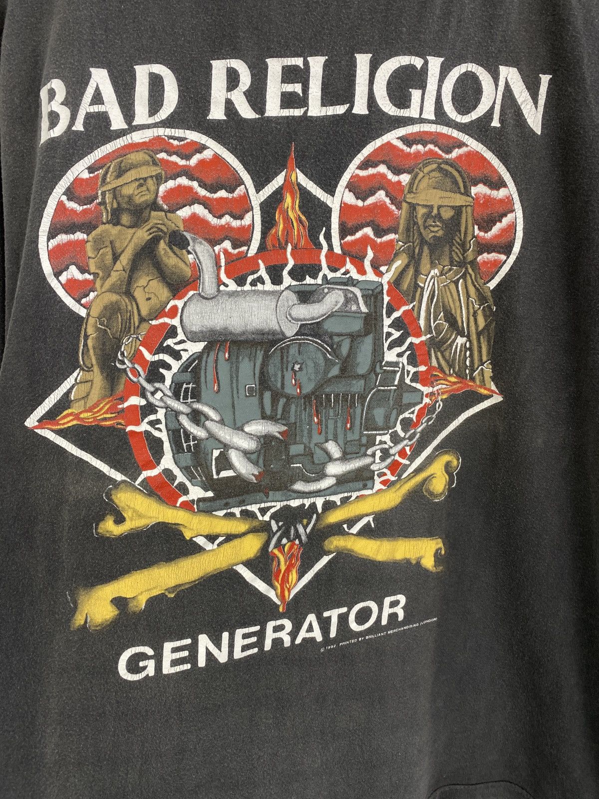 Band Tees × Metallica × Vintage Vintage 1992 Bad Religion Generator Rock Bend T-Shirt Rare Size US XL / EU 56 / 4 - 6 Thumbnail